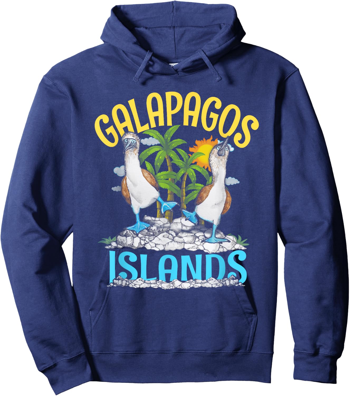 Seabirds Blue-Footed Booby Bird Galapagos Island Animal Hoodie - Hoodie | Navy