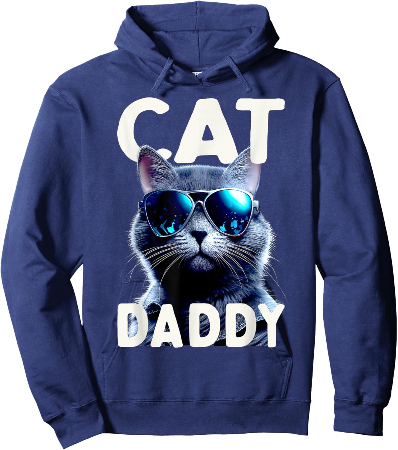 Cat Daddy Cats Dad Father Tomcat Daddy Fathers Day Cat Women Girls Kids Hoodie - Hoodie | Navy