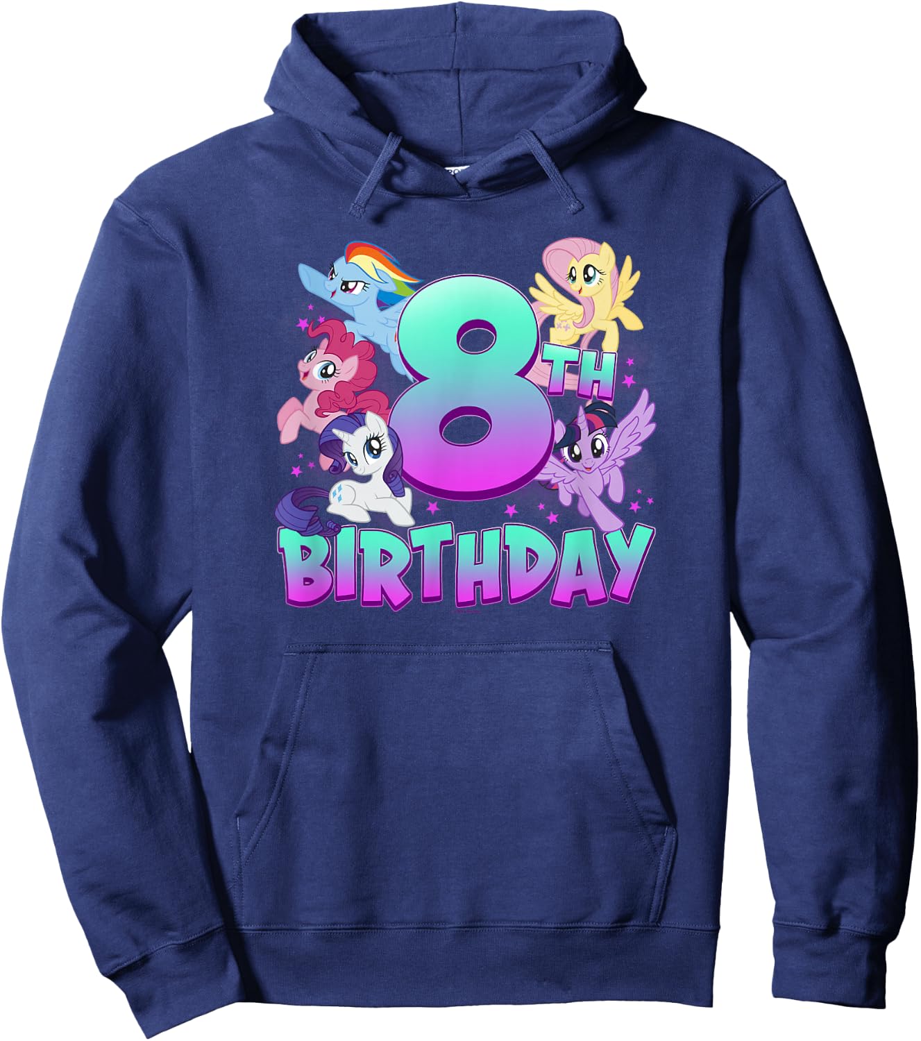 My Little Pony 8th Birthday Group Shot Hoodie - Hoodie | Navy