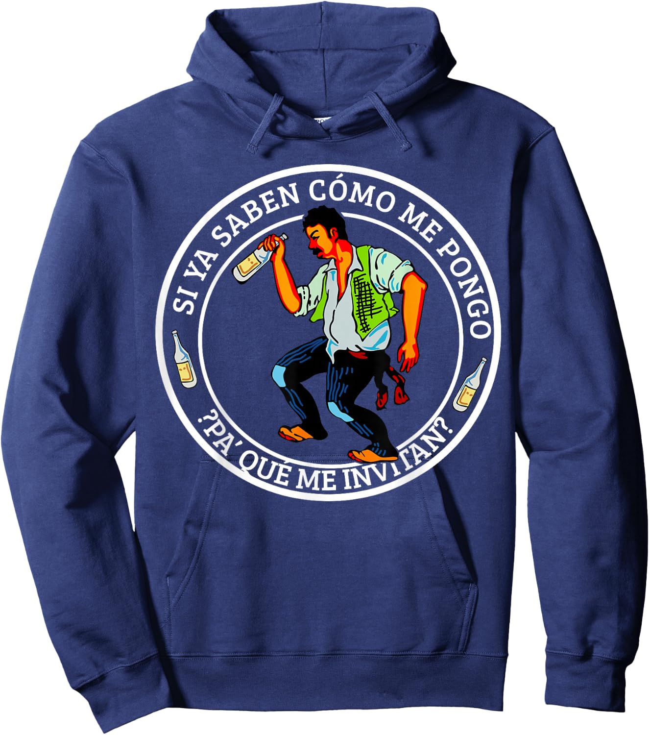Funny Borracho Mexican Fiesta Party Mexico Independence Day Hoodie - Hoodie | Navy