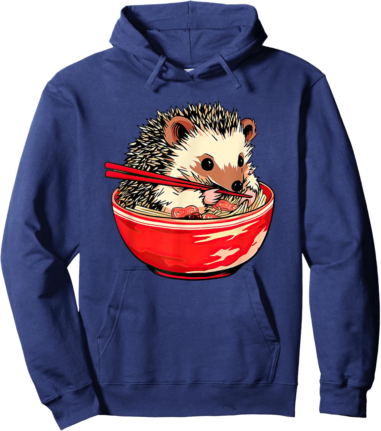 Hedgehog Ramen Funny Pet Japanese Food Hoodie - Hoodie | Navy