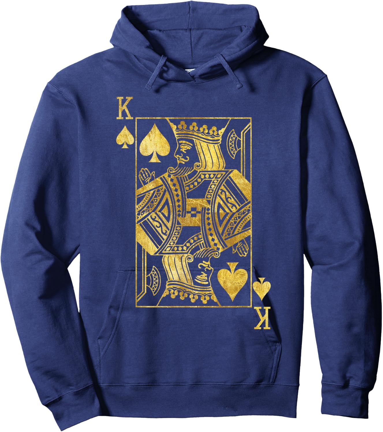 Lucky Poker Cards Knight King of Spade Game Casino Hoodie - Hoodie | Navy
