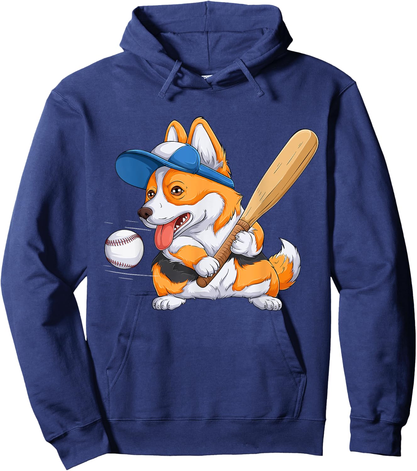 Corgi puppy Corgi baseball for Pet Lovers Women men Kids Hoodie - Hoodie | Navy
