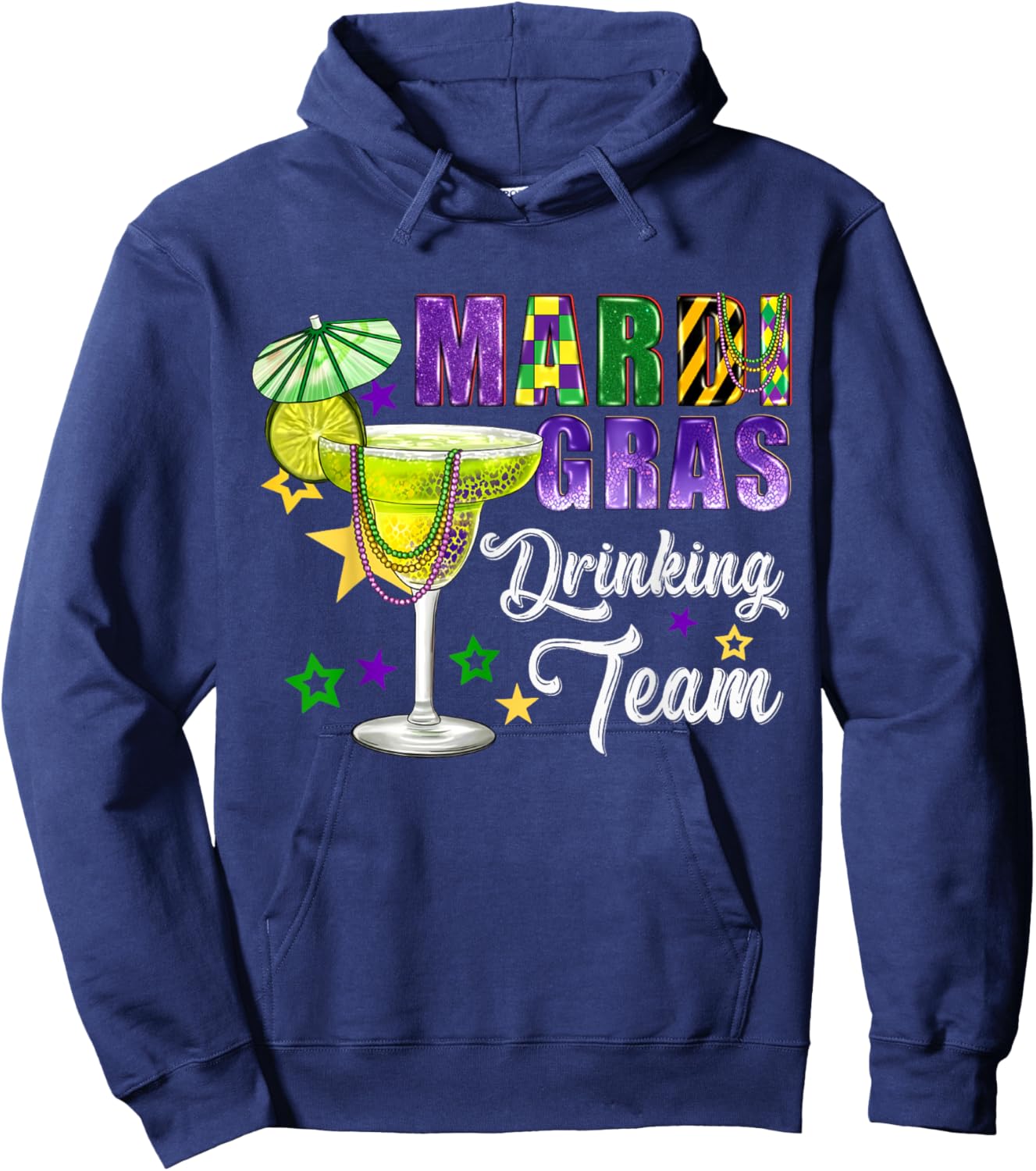 Mardi Gras Drinking Team Tequila Carnival Party Hoodie - Hoodie | Navy