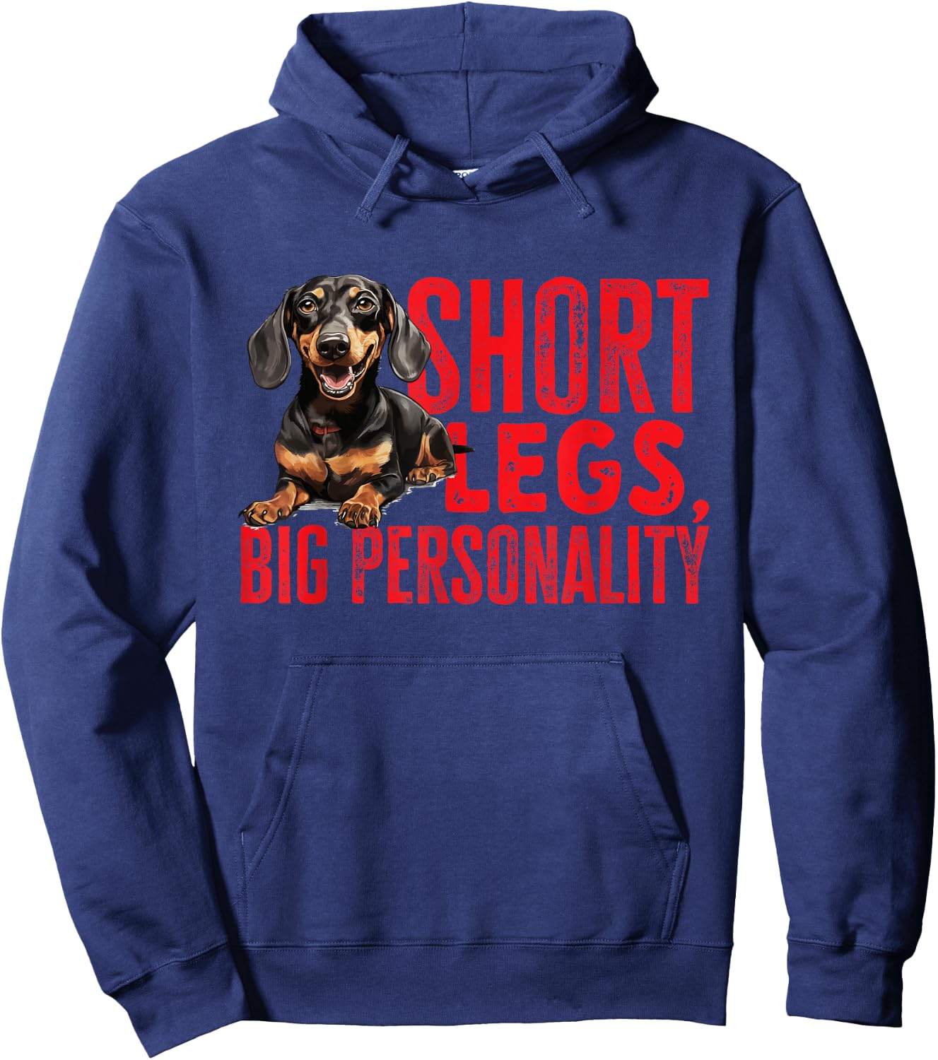 Dachshund wiener sausage dog Short legs big personality Hoodie - Hoodie | Navy
