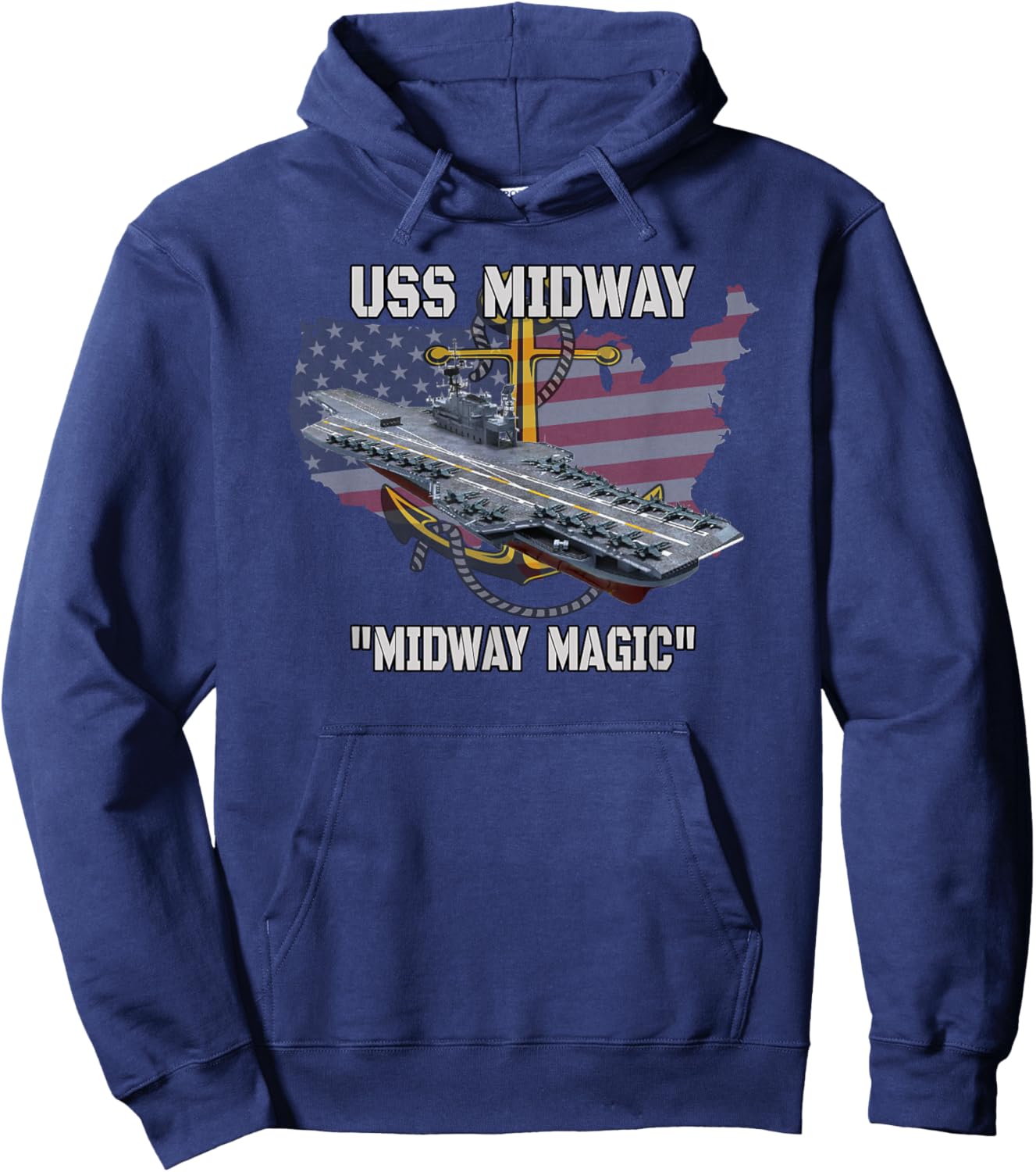 Aircraft Carrier USS Midway CVA-41 CVB-41 Veteran Sailor Dad Hoodie - Hoodie | Navy