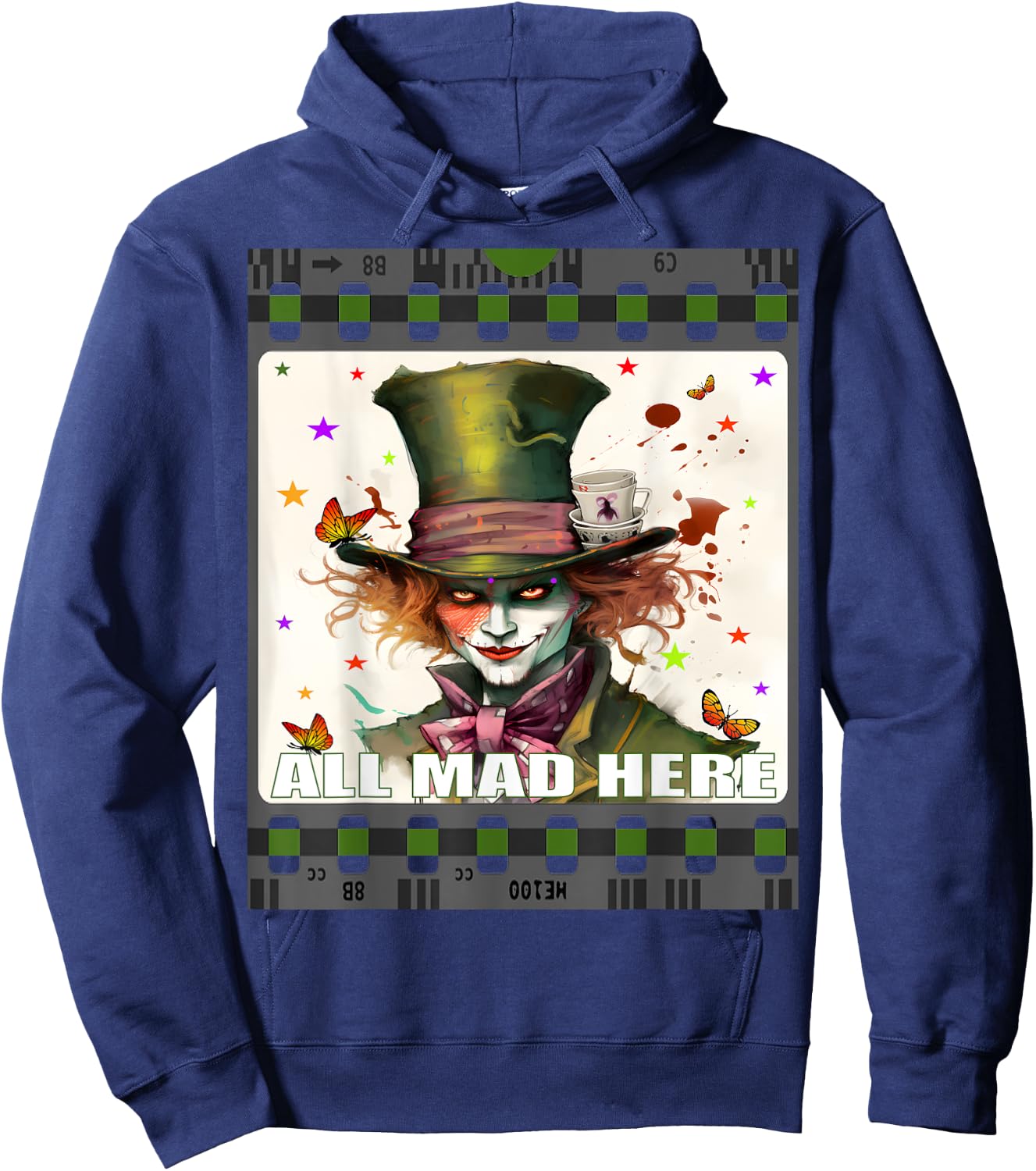 Mad Hatter Men Women Boys Girls Alice in Wonderland Hoodie - Hoodie | Navy