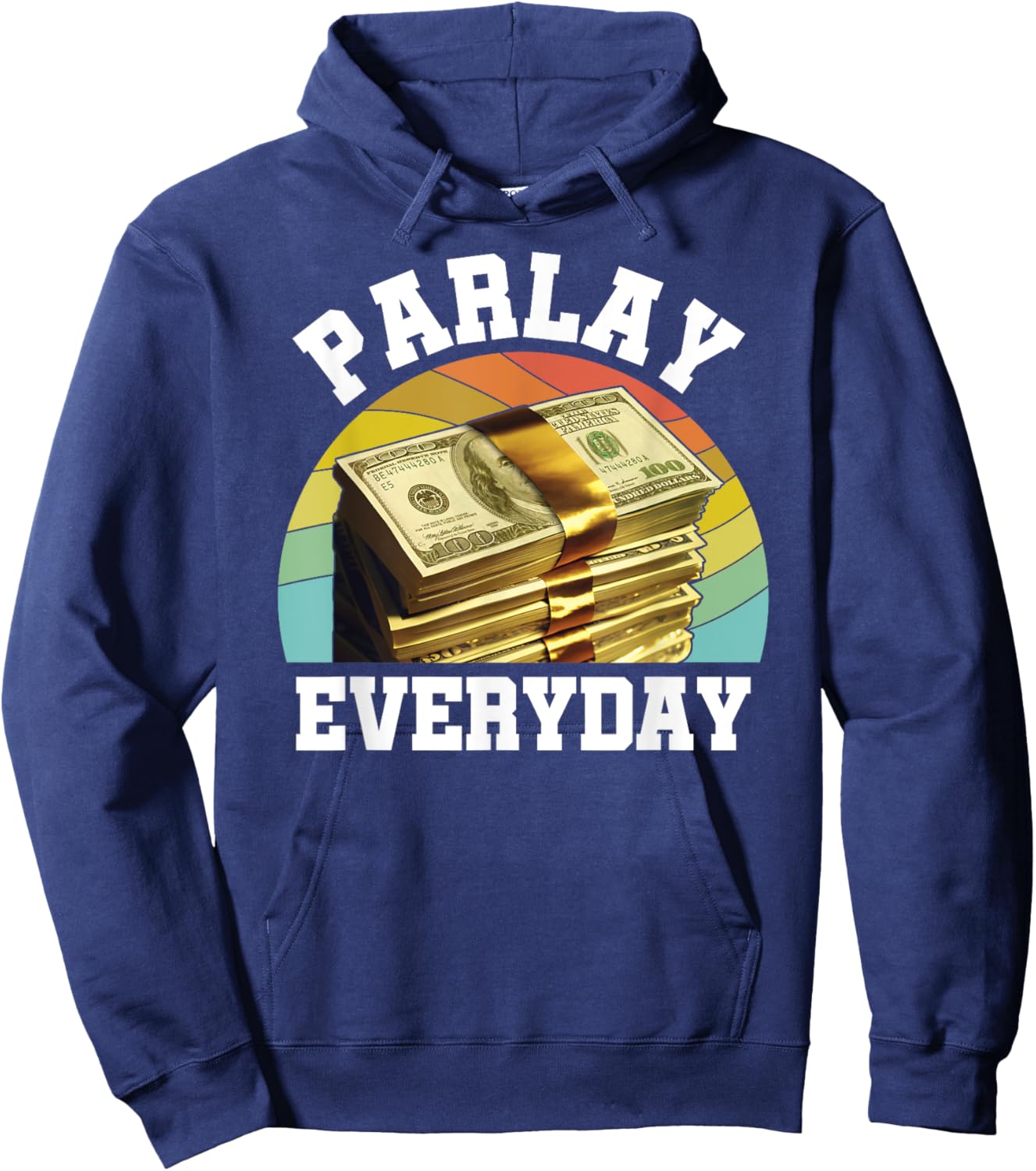 Parlay Betting Sports Gambling Odds DFS Over Under Moneyline Hoodie - Hoodie | Navy