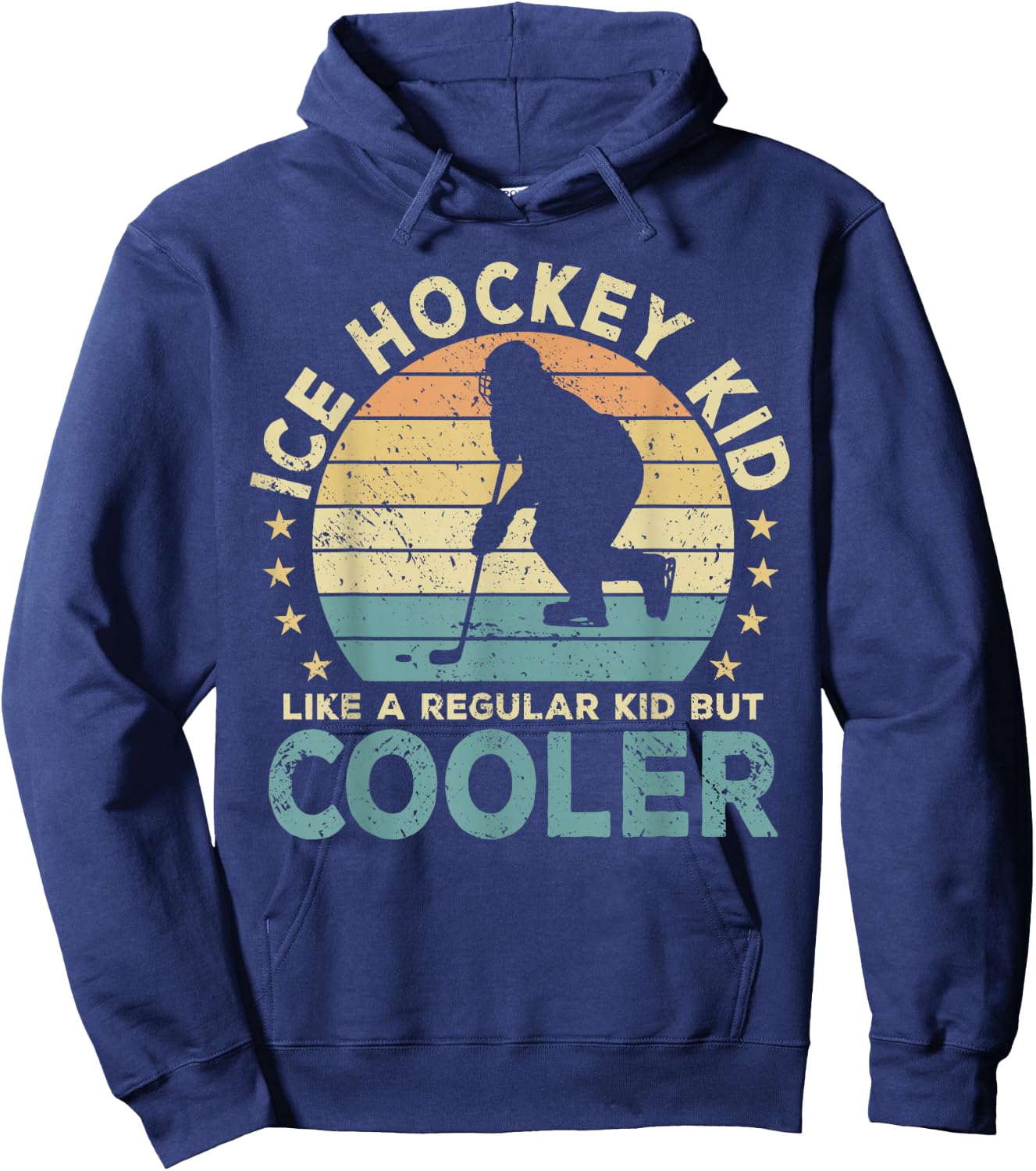 Ice Hockey Kid Hockey Player Funny Hoodie - Hoodie | Navy