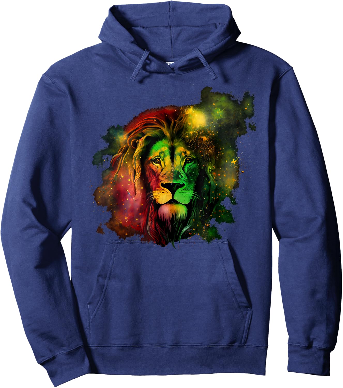 Reggae Lion Rastafari Music Freedom Zion Jamaica Hoodie - Hoodie | Navy