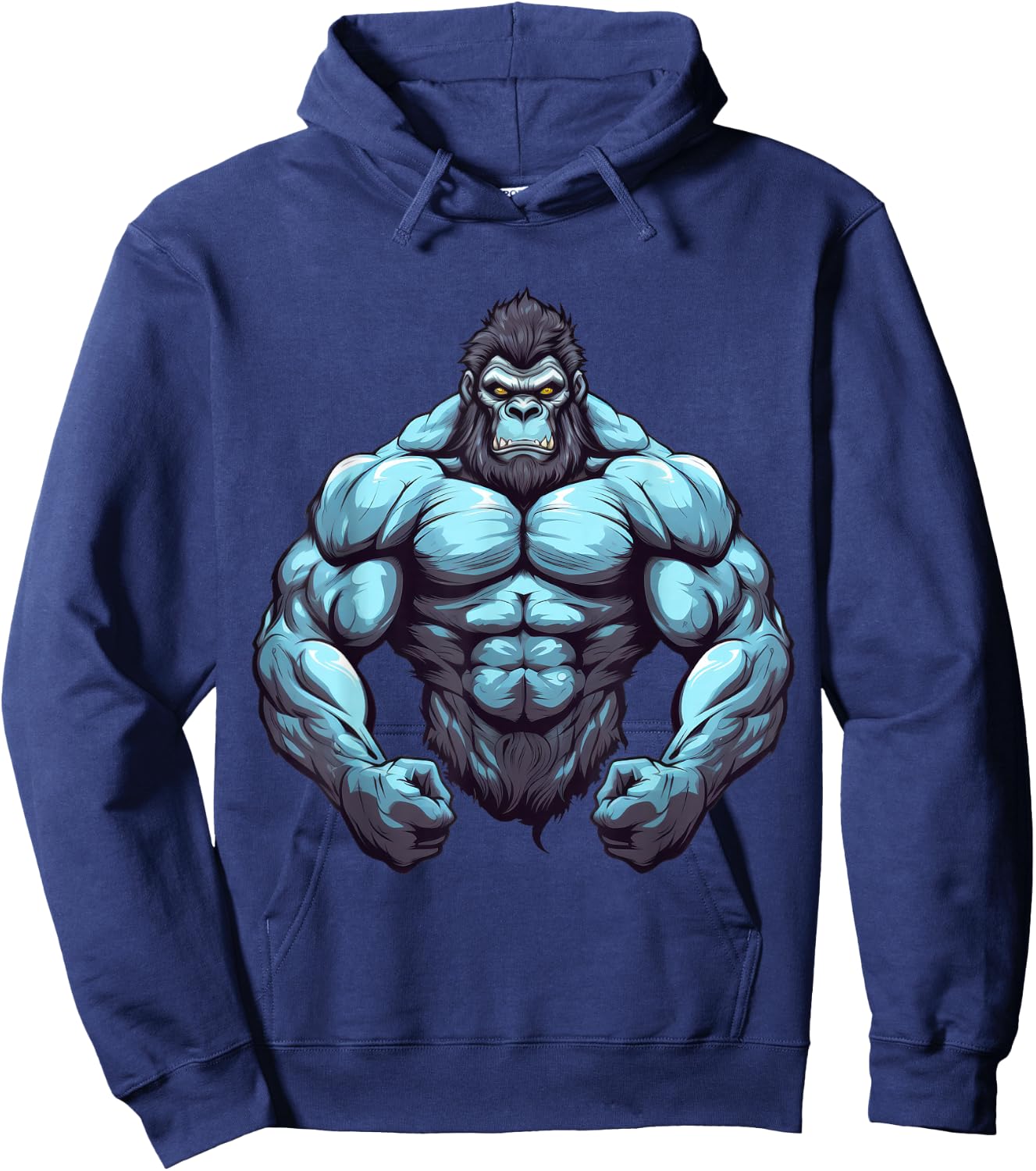 Gorilla Bodybuilder Muscular Body Gym Fitness Weightlifting Hoodie - Hoodie | Navy