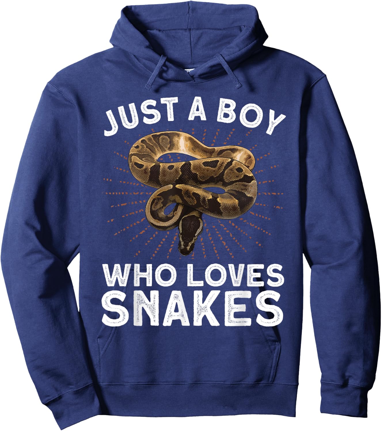 Funny Snake Art For Boys Kids Men Reptile Animal Snake Lover Hoodie - Hoodie | Navy