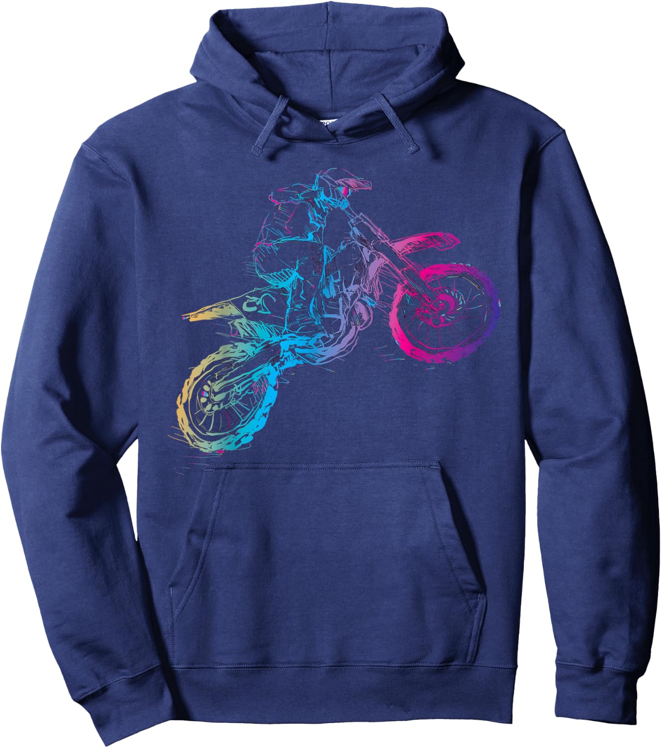 Dirt Bike Riding Motocross Lover Kids Boys Motorcycle Rider Hoodie - Hoodie | Navy