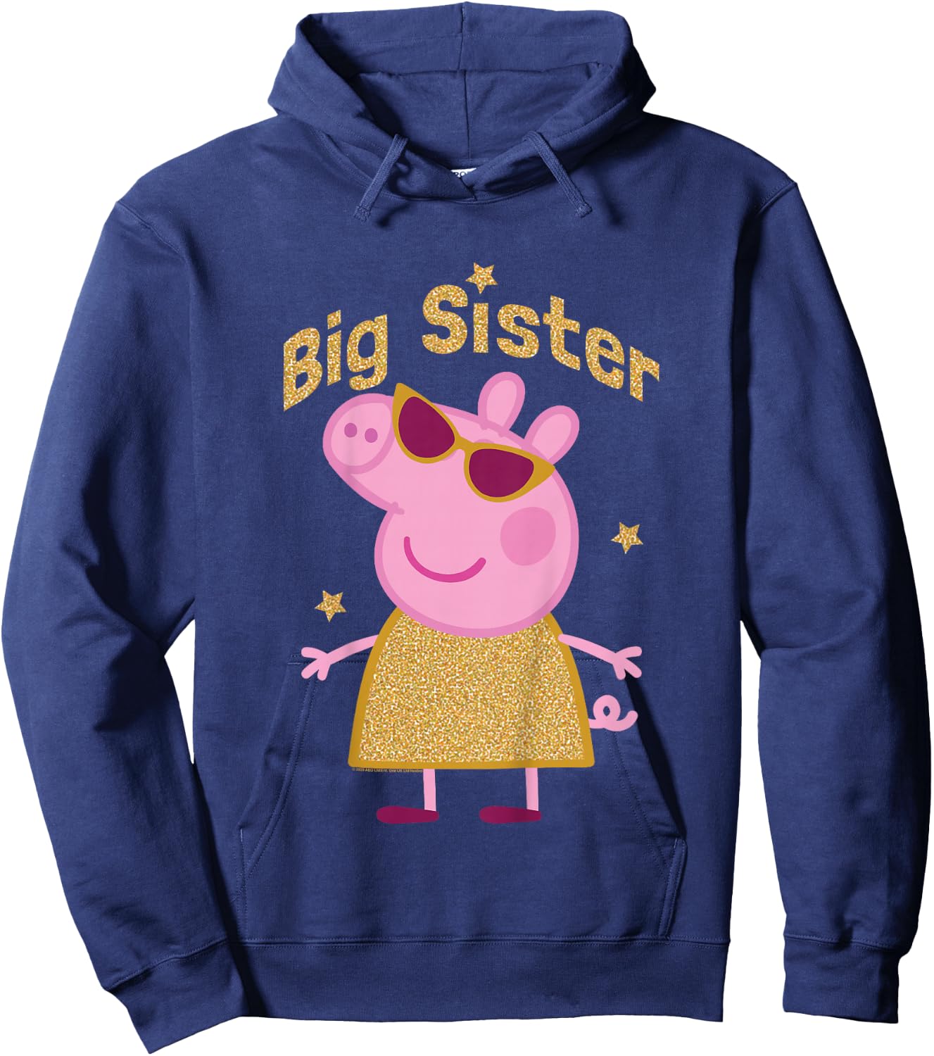 Peppa Pig Big Sister Sparkle Sunglasses Portrait Hoodie - Hoodie | Navy