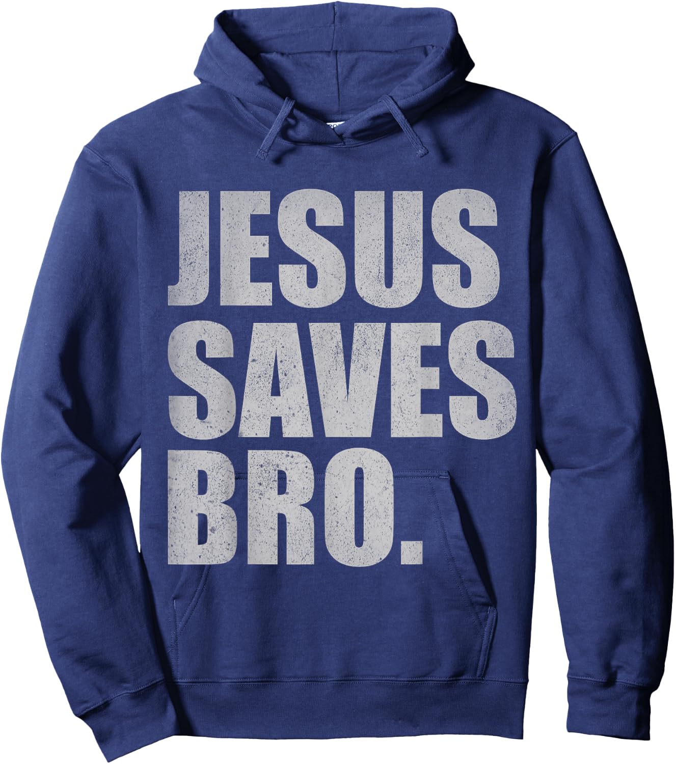 Jesus Saves Bro - Vintage Funny Christian Religion Hoodie - Hoodie | Navy