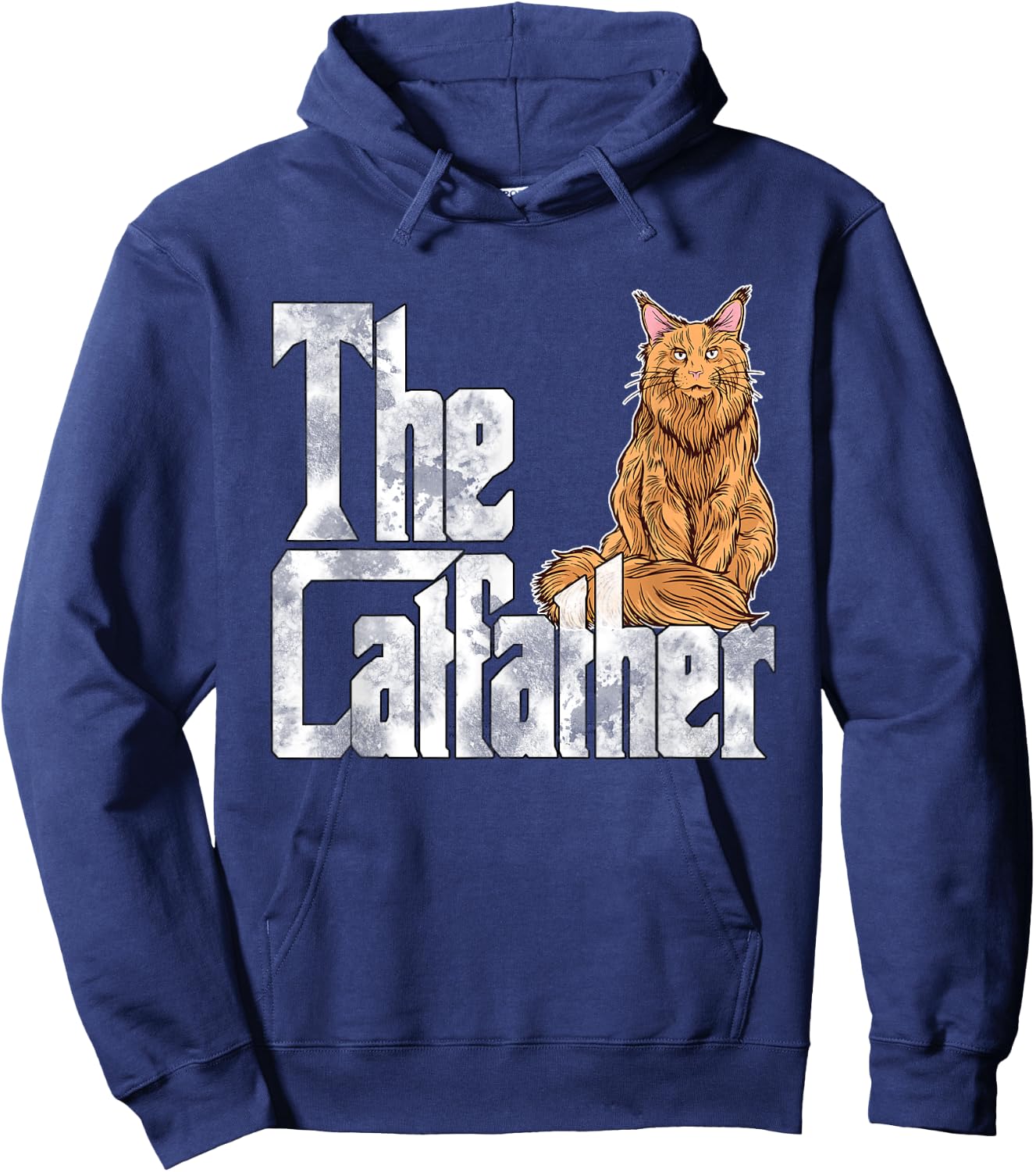 Cat Dad The Catfather Maine Coon Cat Father Kitty Daddy Women Hoodie - Hoodie | Navy