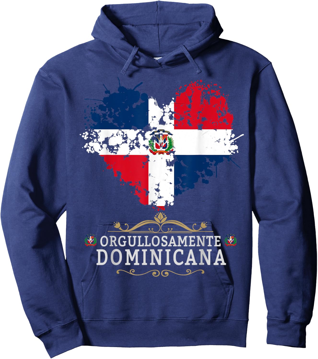 Coat of Arms Republica Dominicana & Dominican Flag Outfit Hoodie - Hoodie | Navy