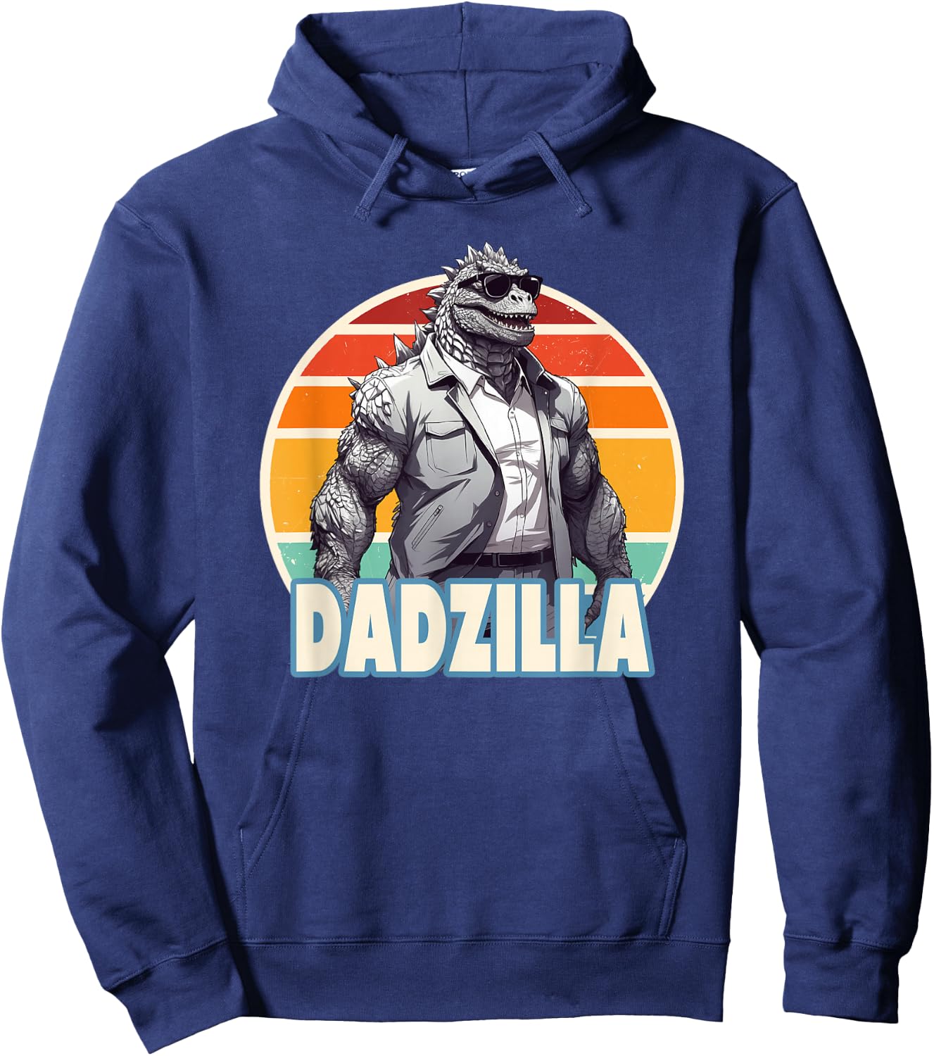 Dadzilla The Rad Dad Kaiju Vibes Hoodie - Hoodie | Navy