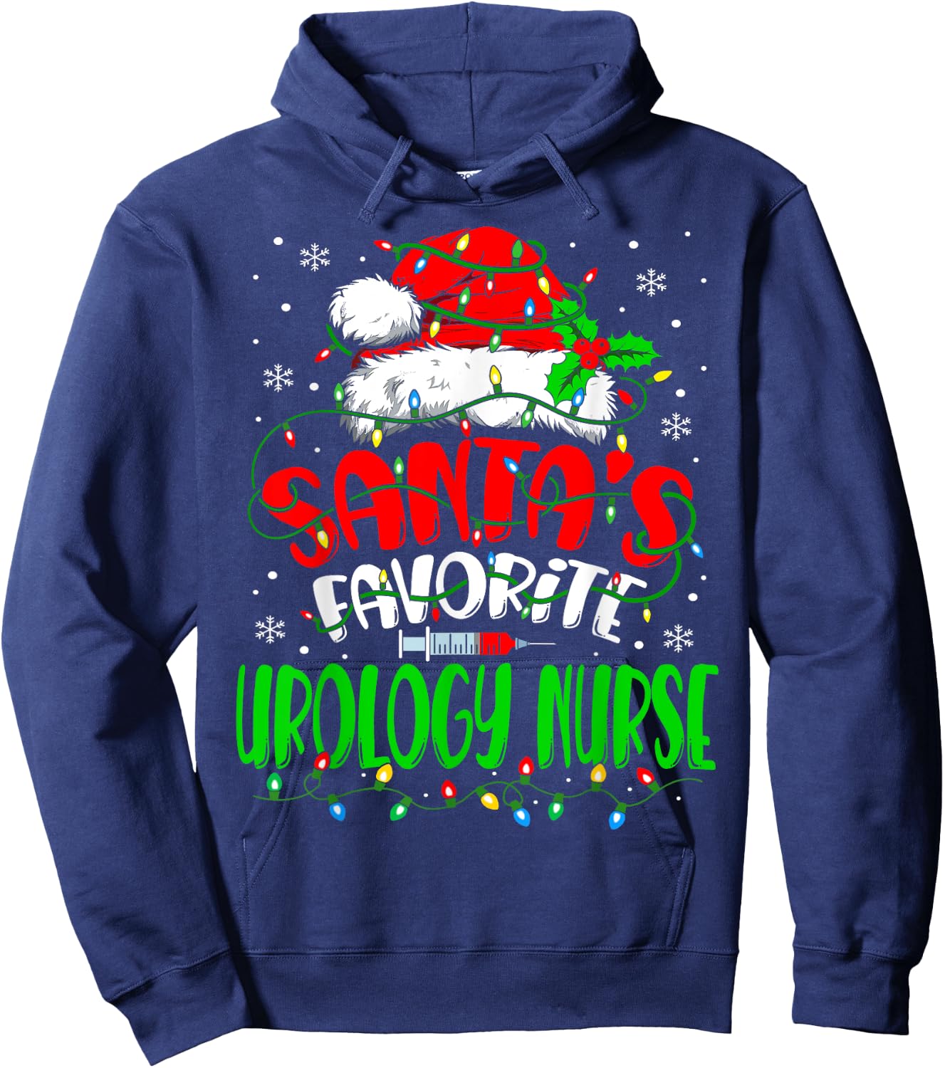 Santa Favorite Urology Nurse Christmas Urologist Nurse Hoodie - Hoodie | Navy