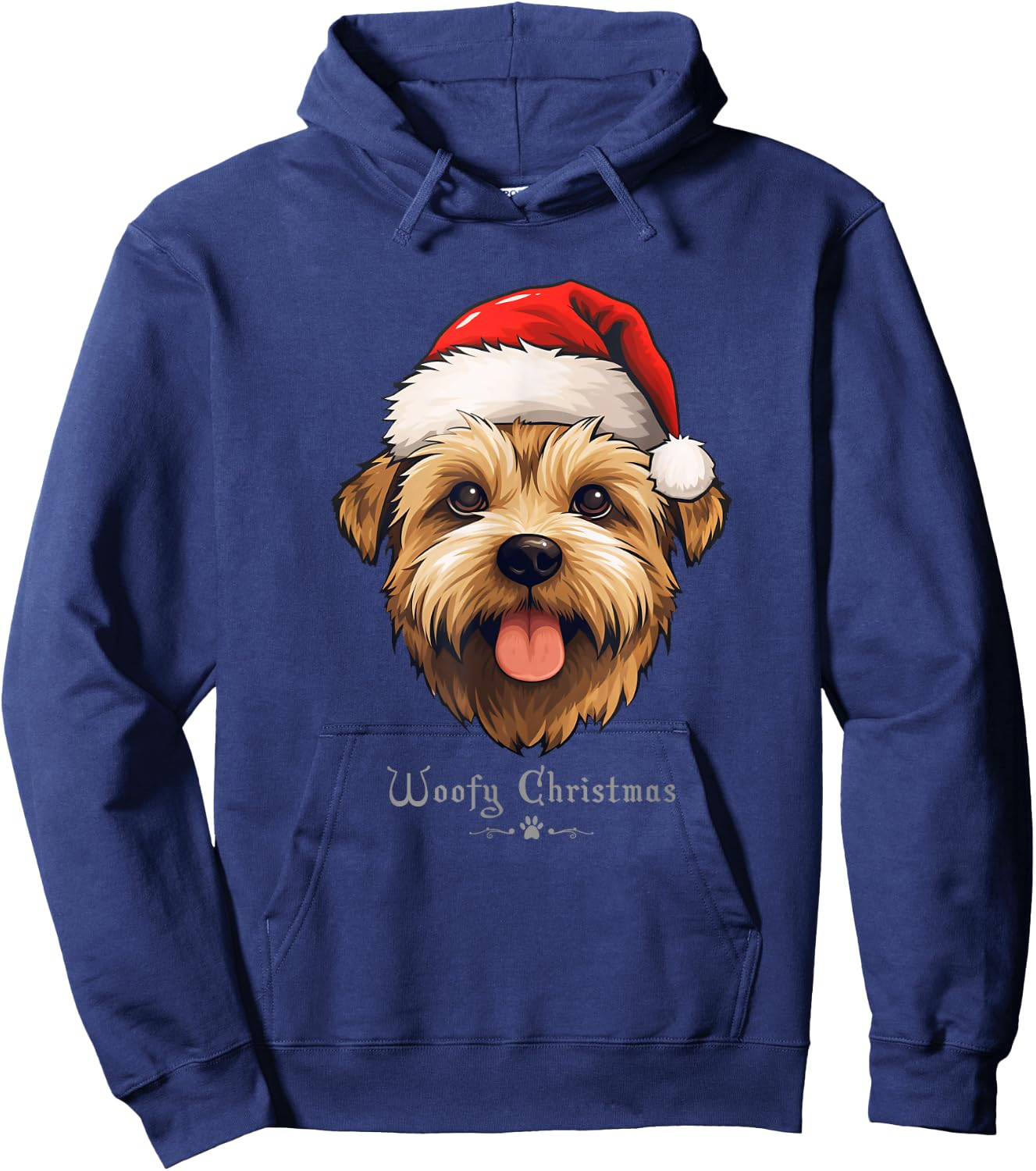 Norfolk Terrier Dog Funny Woofy Christmas Simple Design Hoodie - Hoodie | Navy