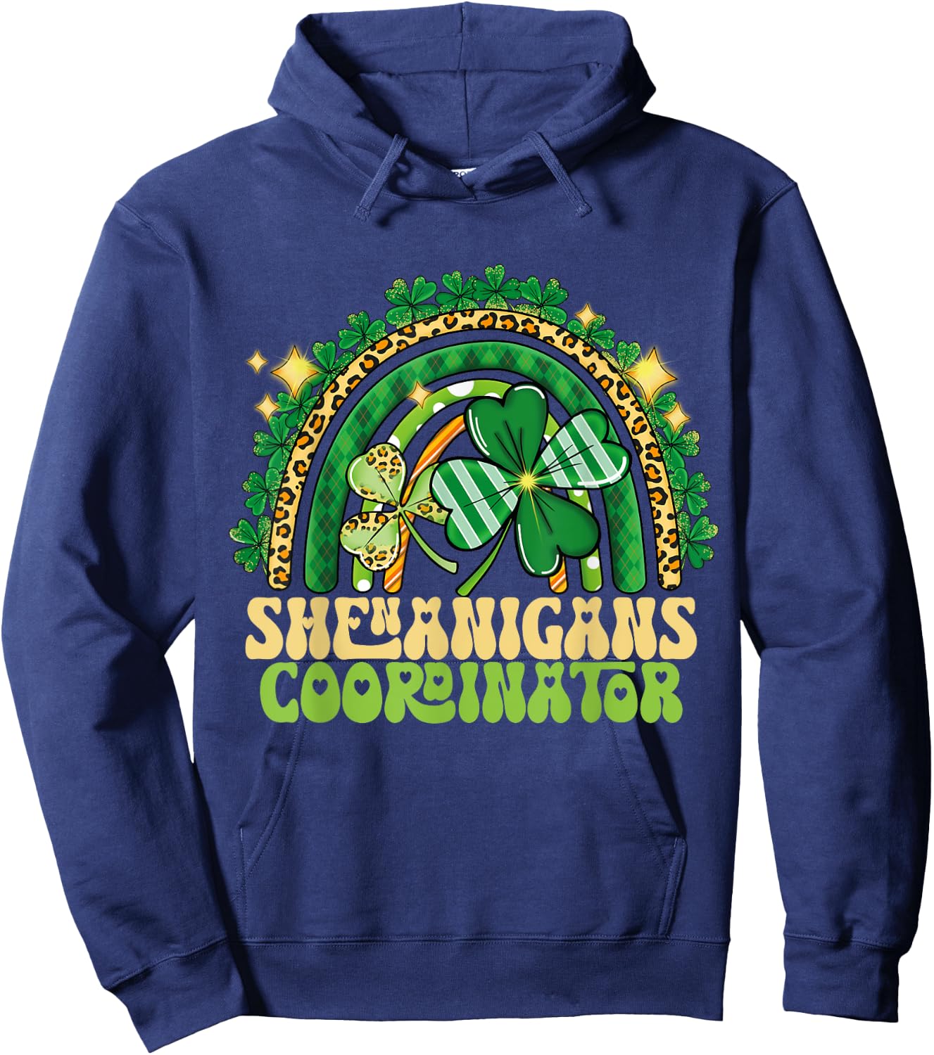Shenanigans Coordinator Rainbow Teacher St Patricks Day Hoodie - Hoodie | Navy