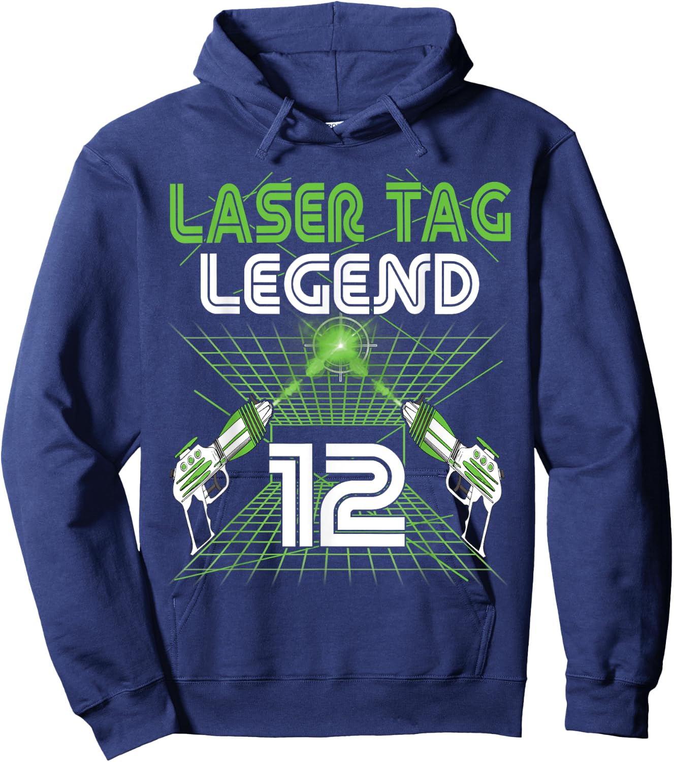 Lasertag Birthday Party - laser tag 12 years birthday Hoodie - Hoodie | Navy