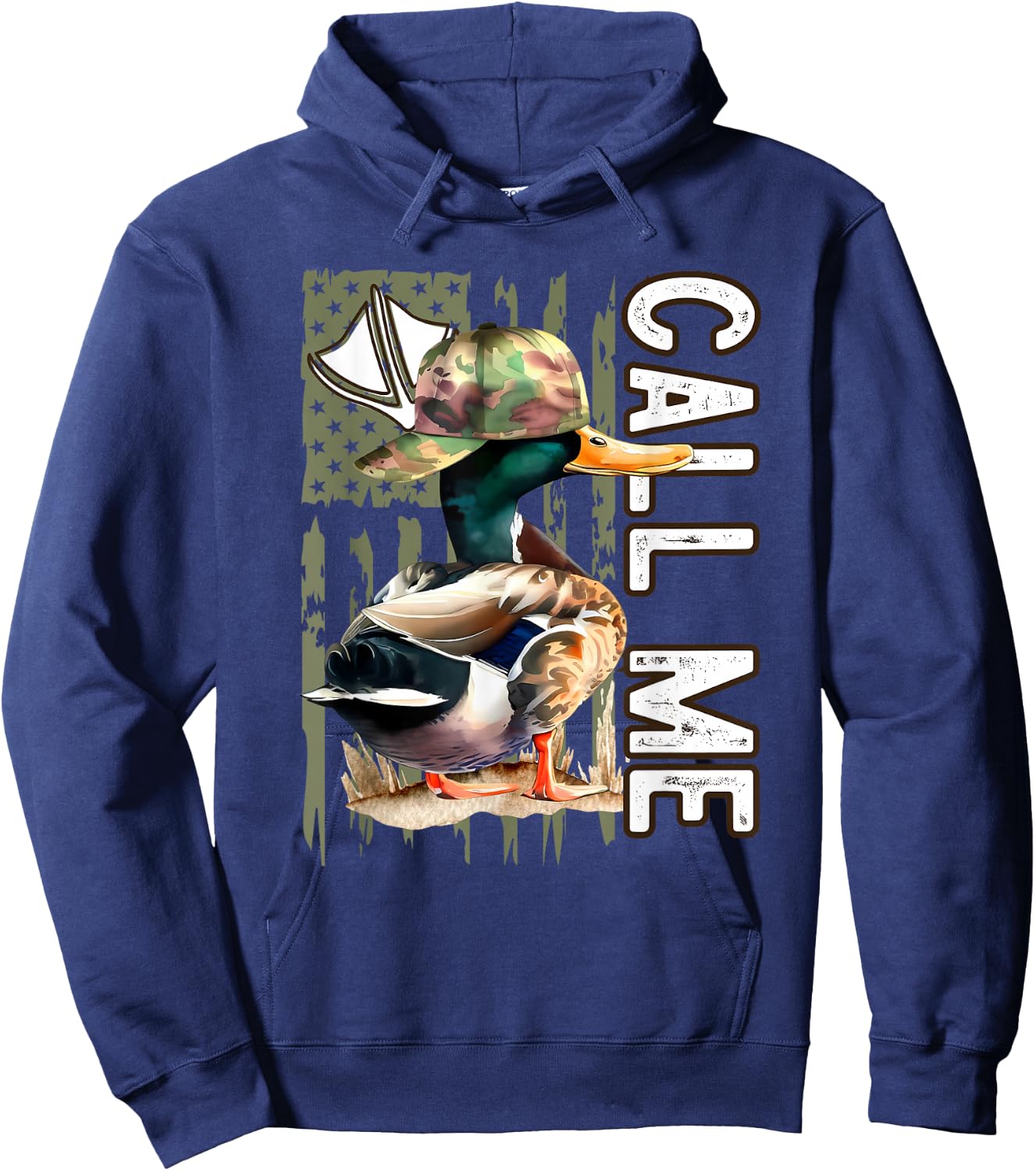 Call Me Mallard Duck Hunter Hunting Season Cute Duck Hunting Hoodie - Hoodie | Navy