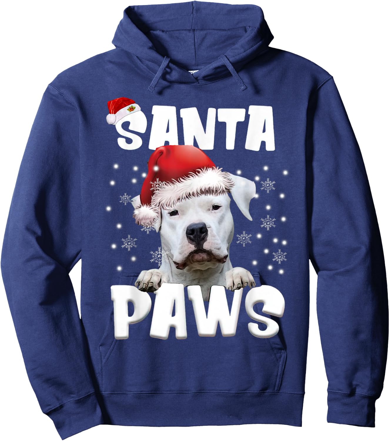 Funny Dogo Argentino Christmas Lights Tree Dog Lover Xmas Hoodie - Hoodie | Navy