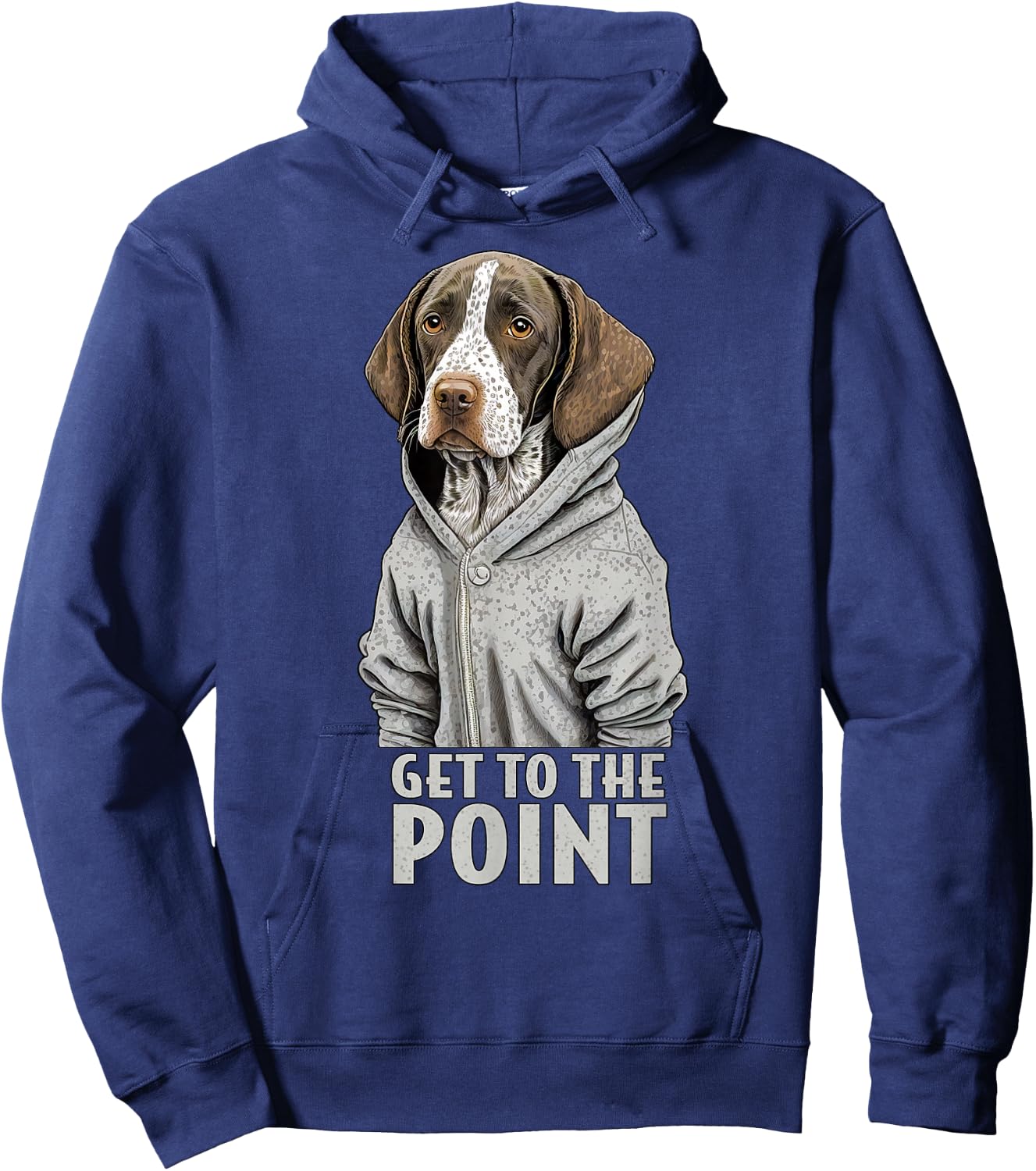 English Pointer Dog Get To The Point Funny Women Girls Kids Hoodie - Hoodie | Navy