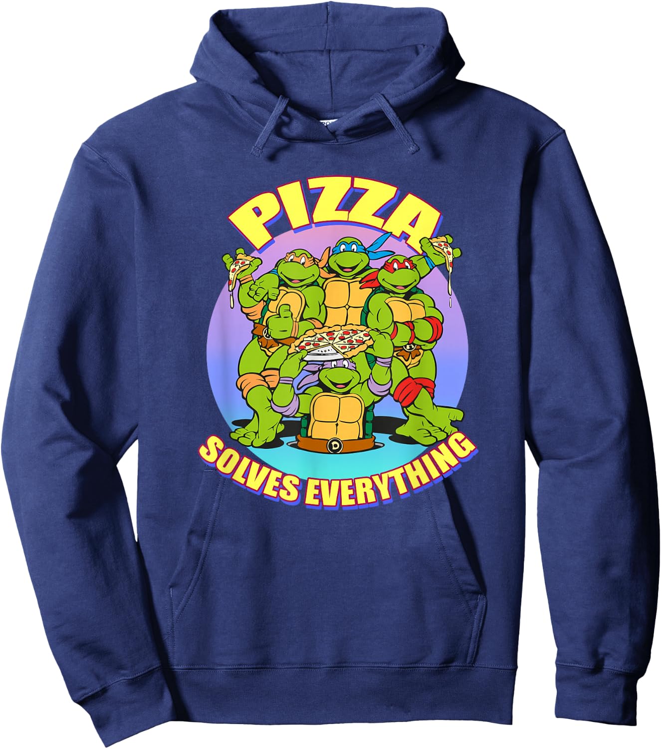 TMNT - Pizza Solves Everything Hoodie - Hoodie | Navy
