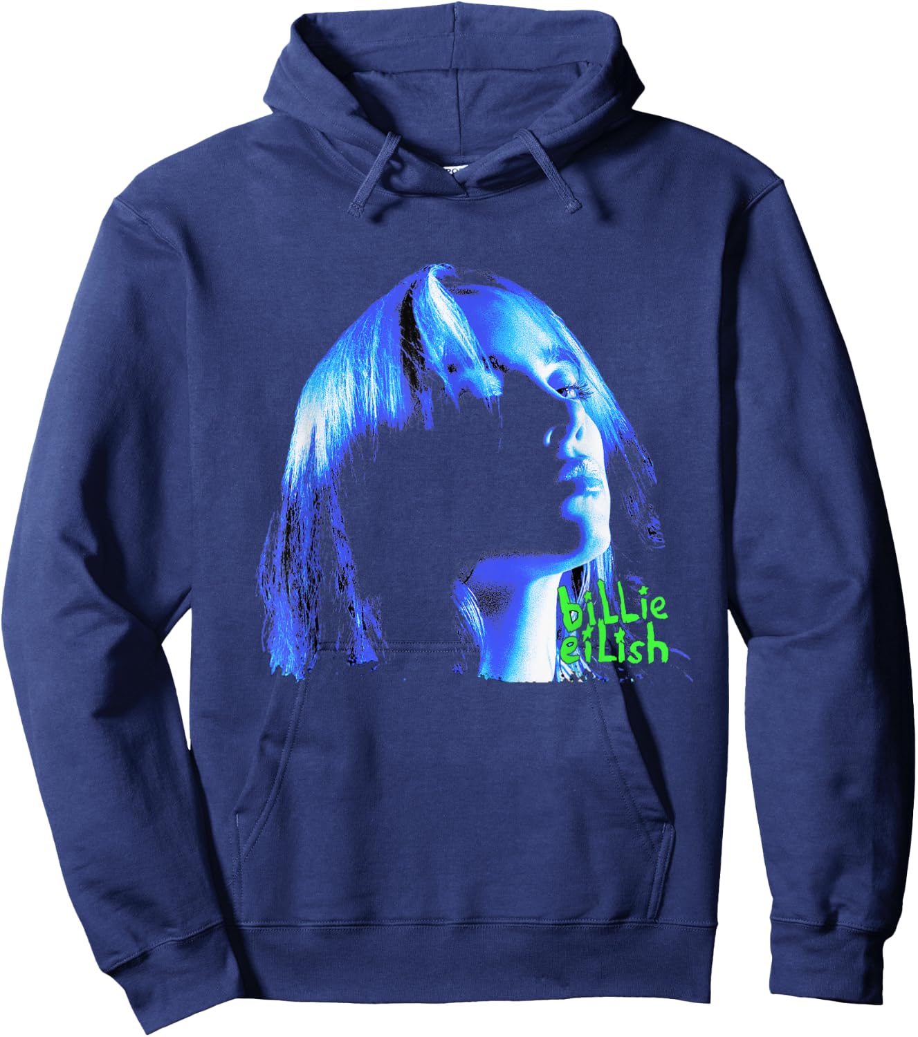 Official Billie Eilish Portrait Hoodie - Hoodie | Navy