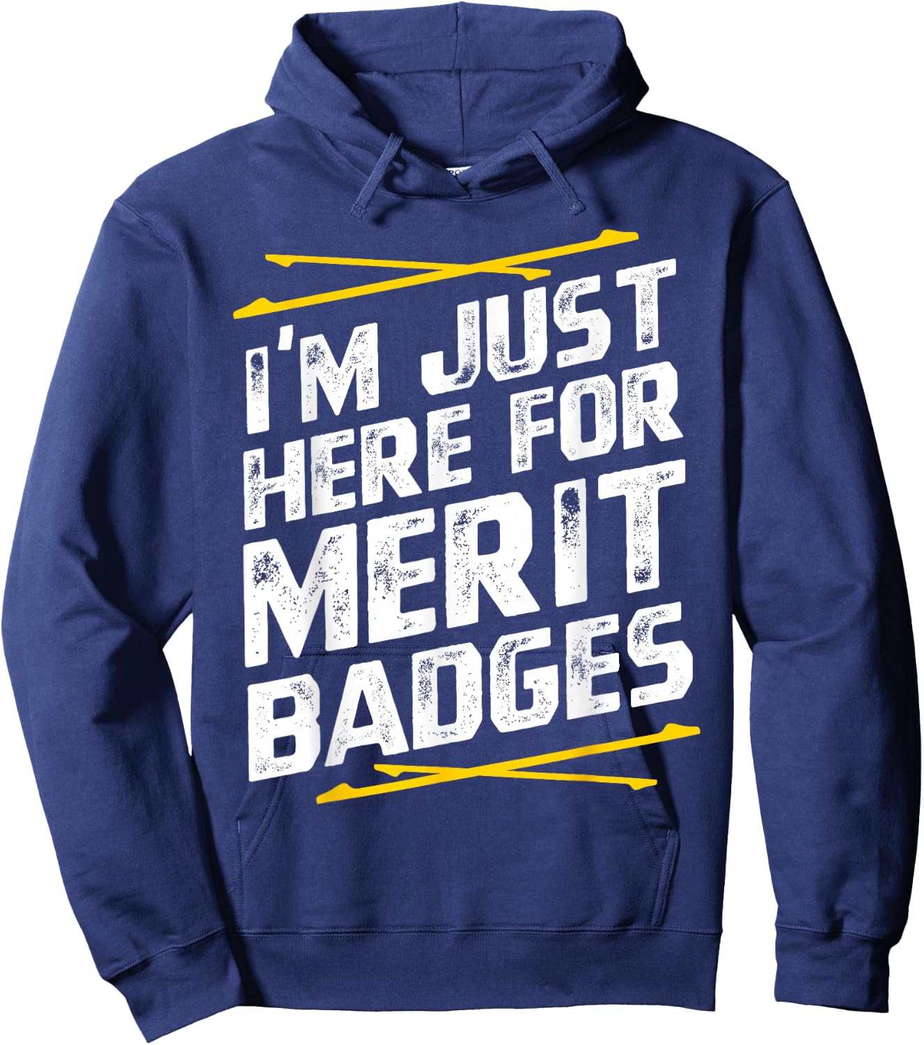 Im just here for merit badges - Scouting Hoodie - Hoodie | Navy