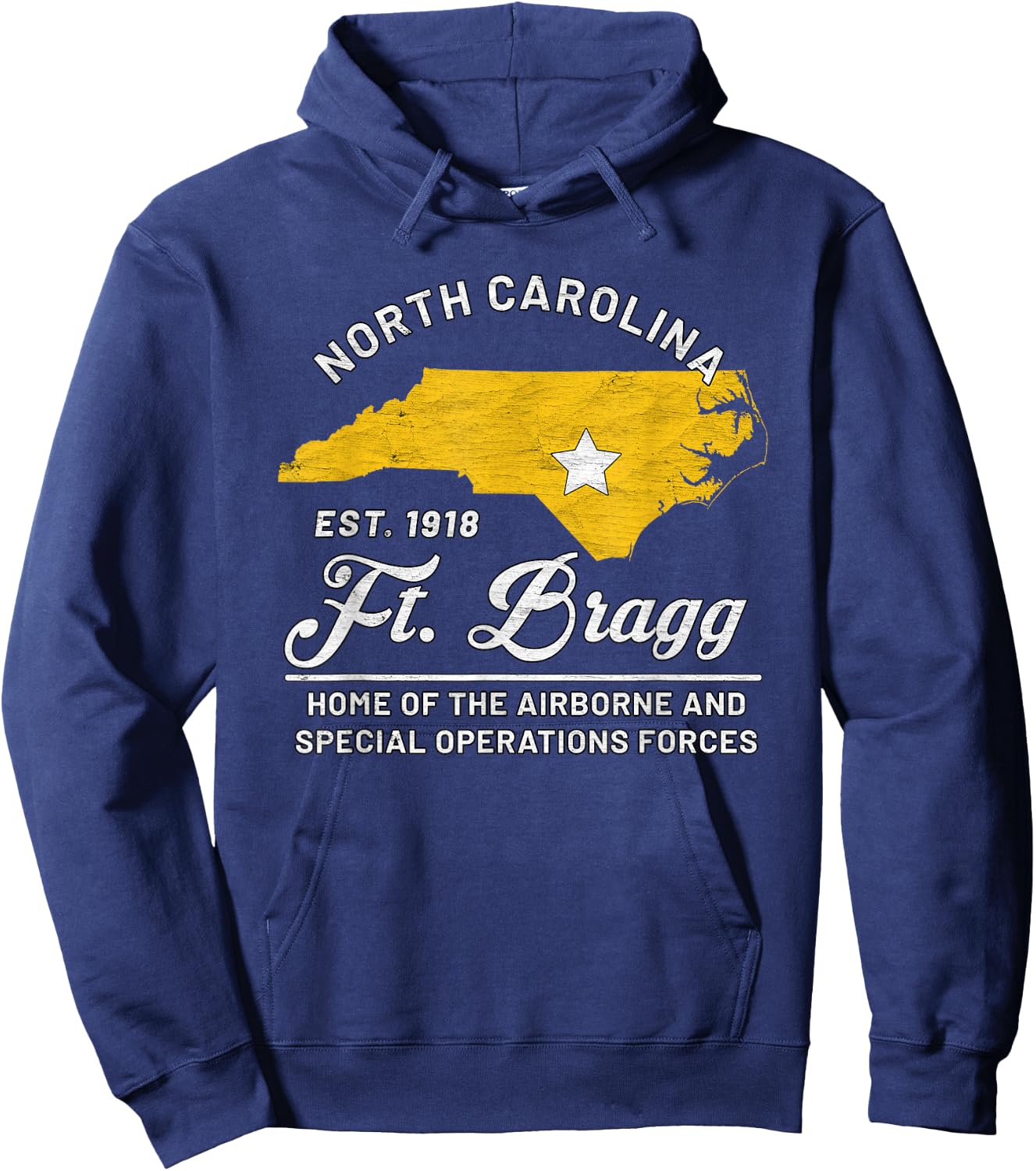 Fort Bragg North Carolina NC Airborne Special Operations Hoodie - Hoodie | Navy