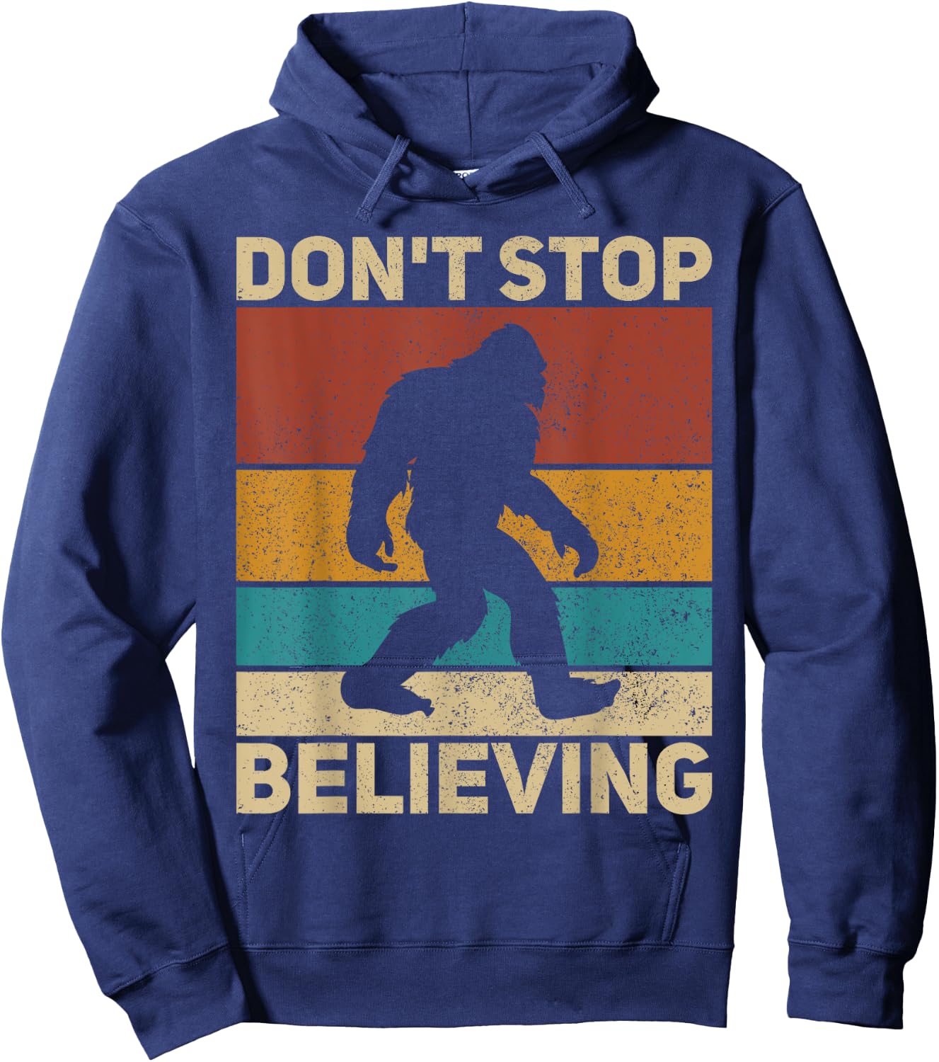 Don't Stop Believing Sasquatch Costume Big Foot Bigfoot Hoodie - Hoodie | Navy
