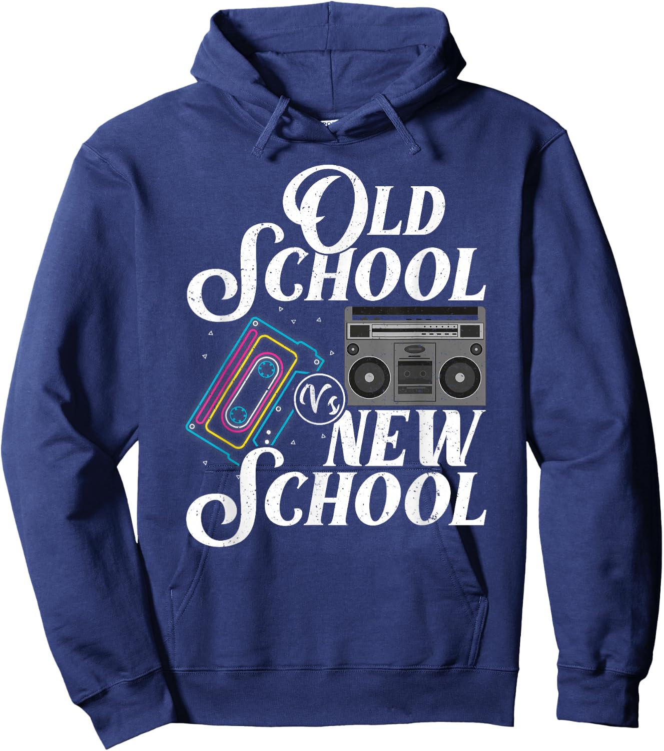 Old school vs new school old school against new school Hoodie - Hoodie | Navy