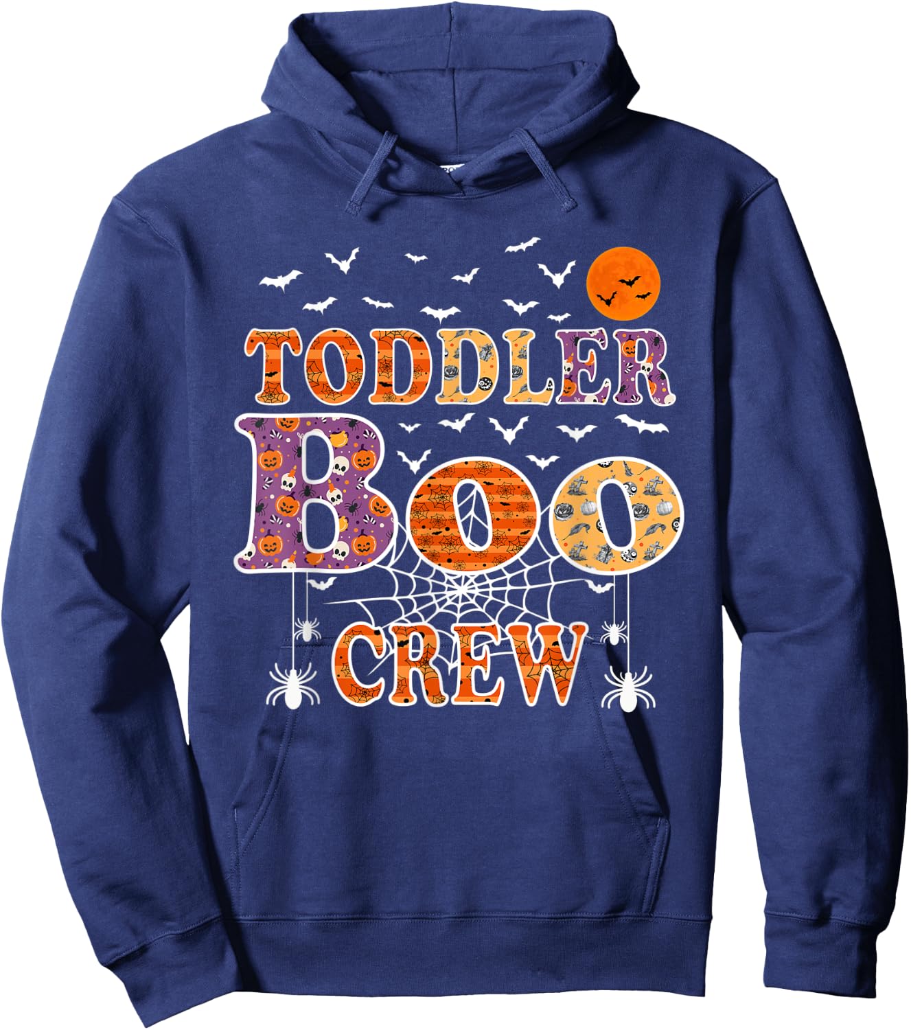 Toddler Boo Crew Funny Halloween Daycare Teacher Kids Hoodie - Hoodie | Navy