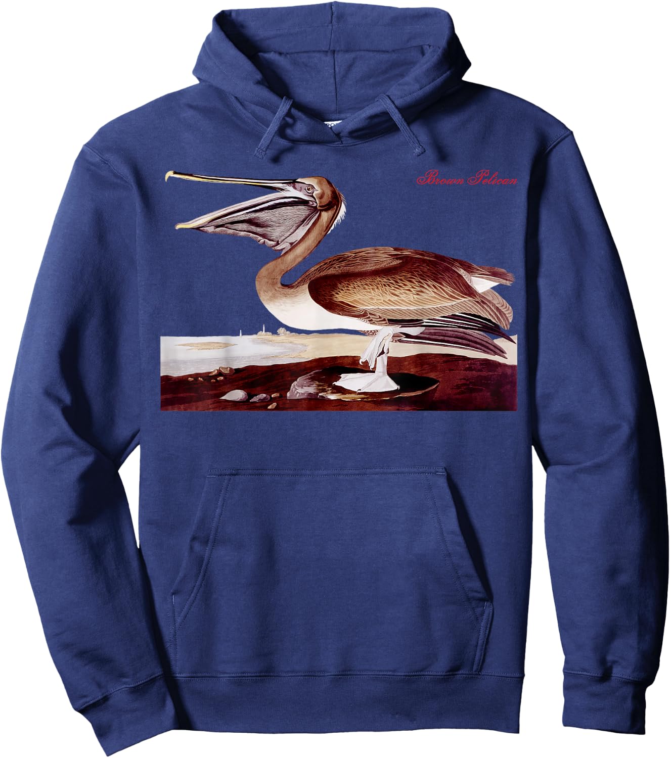 Audubon Brown Pelican North American Birds Education Nature Hoodie - Hoodie | Navy