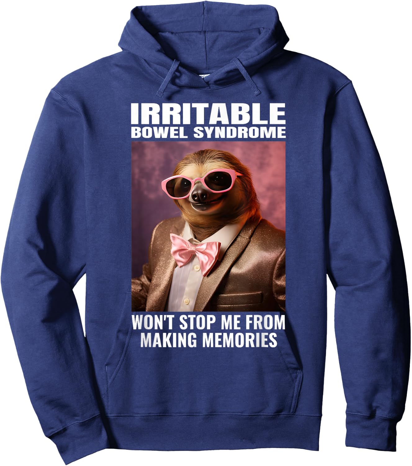 IBS Warrior Tummy Ache Funny Irritable Bowel Syndrome Hoodie - Hoodie | Navy