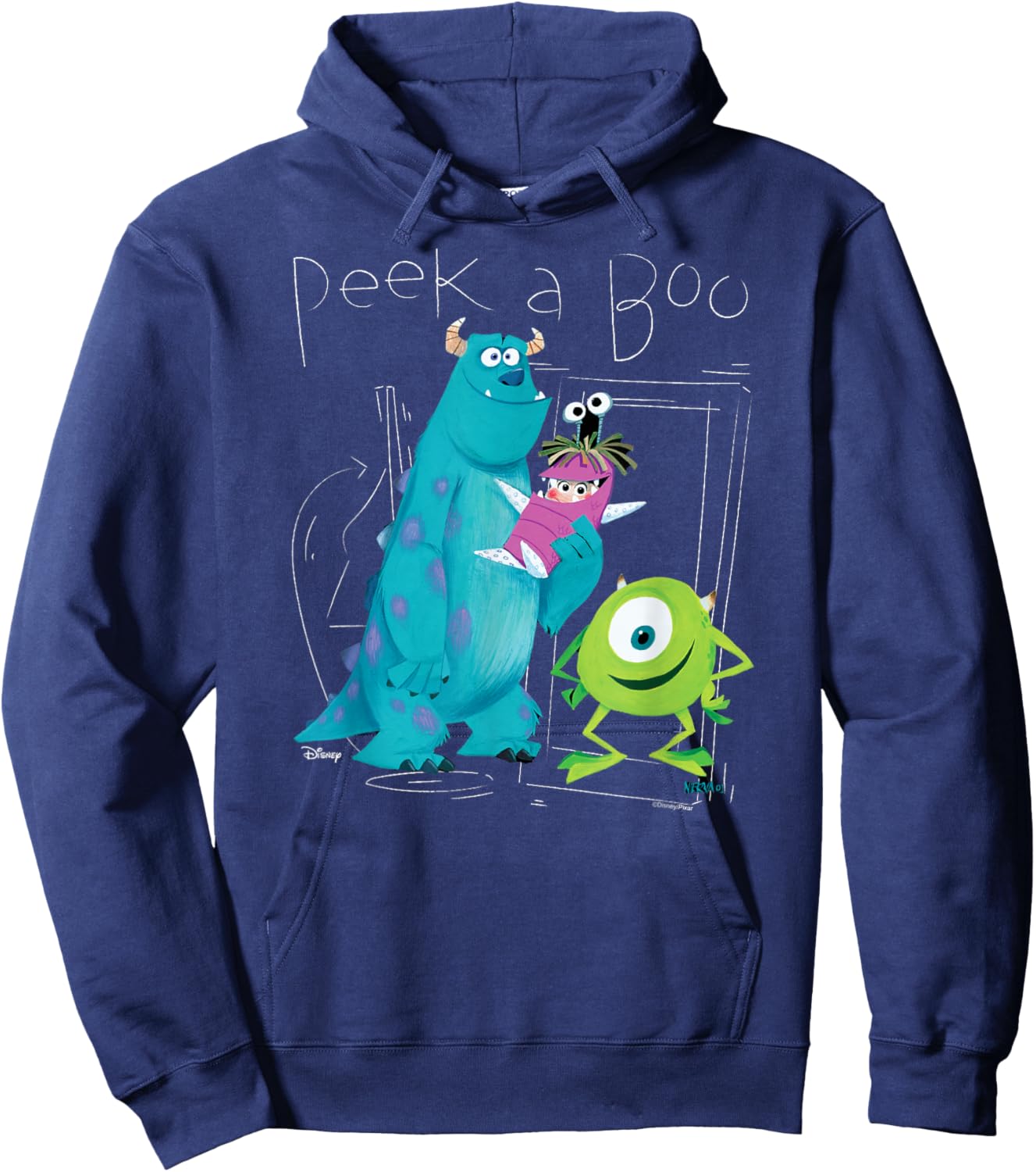 Monsters Inc - Peek A Boo Hoodie - Hoodie | Navy