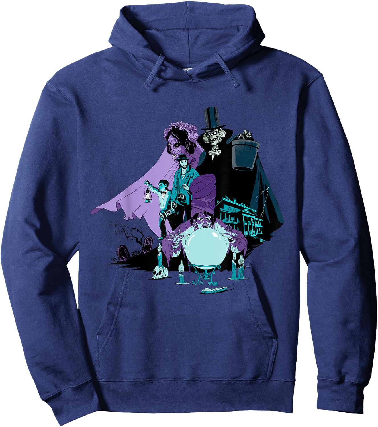 Disney Haunted Mansion Movie Hatbox Ghost Bride Harriet Ben Hoodie - Hoodie | Navy