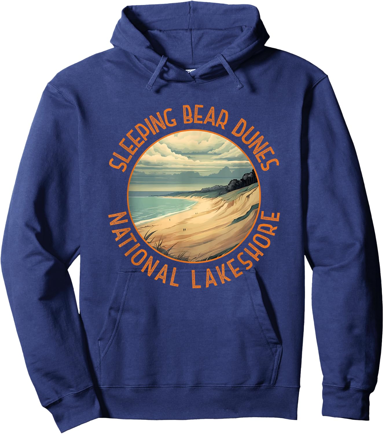 Sleeping Bear Dunes National Lakeshore Distressed Circle Hoodie - Hoodie | Navy