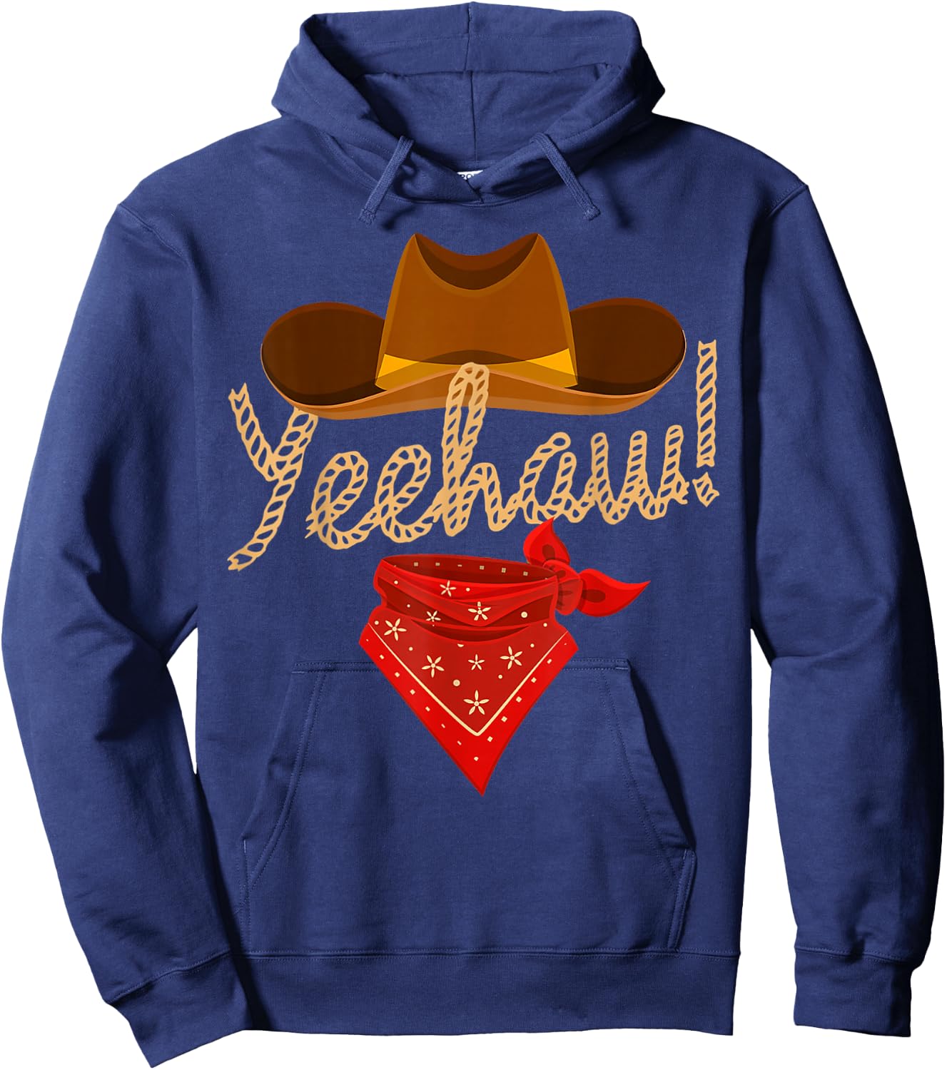 Yeehaw Western Country Howdy Southern Cowboy Yee Haw Vintage Hoodie - Hoodie | Navy