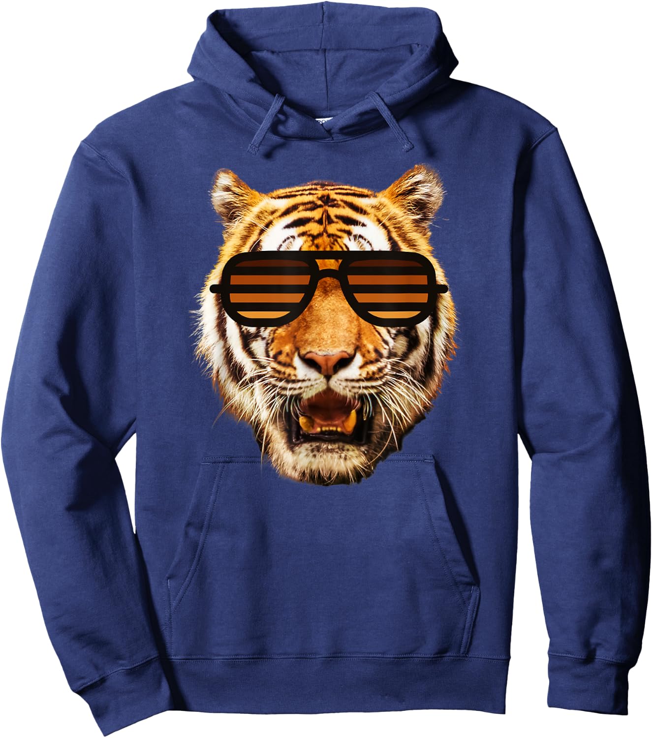 Kids Tiger Striped Orange Sunglasses Toddler, Boy, Girl Hoodie - Hoodie | Navy