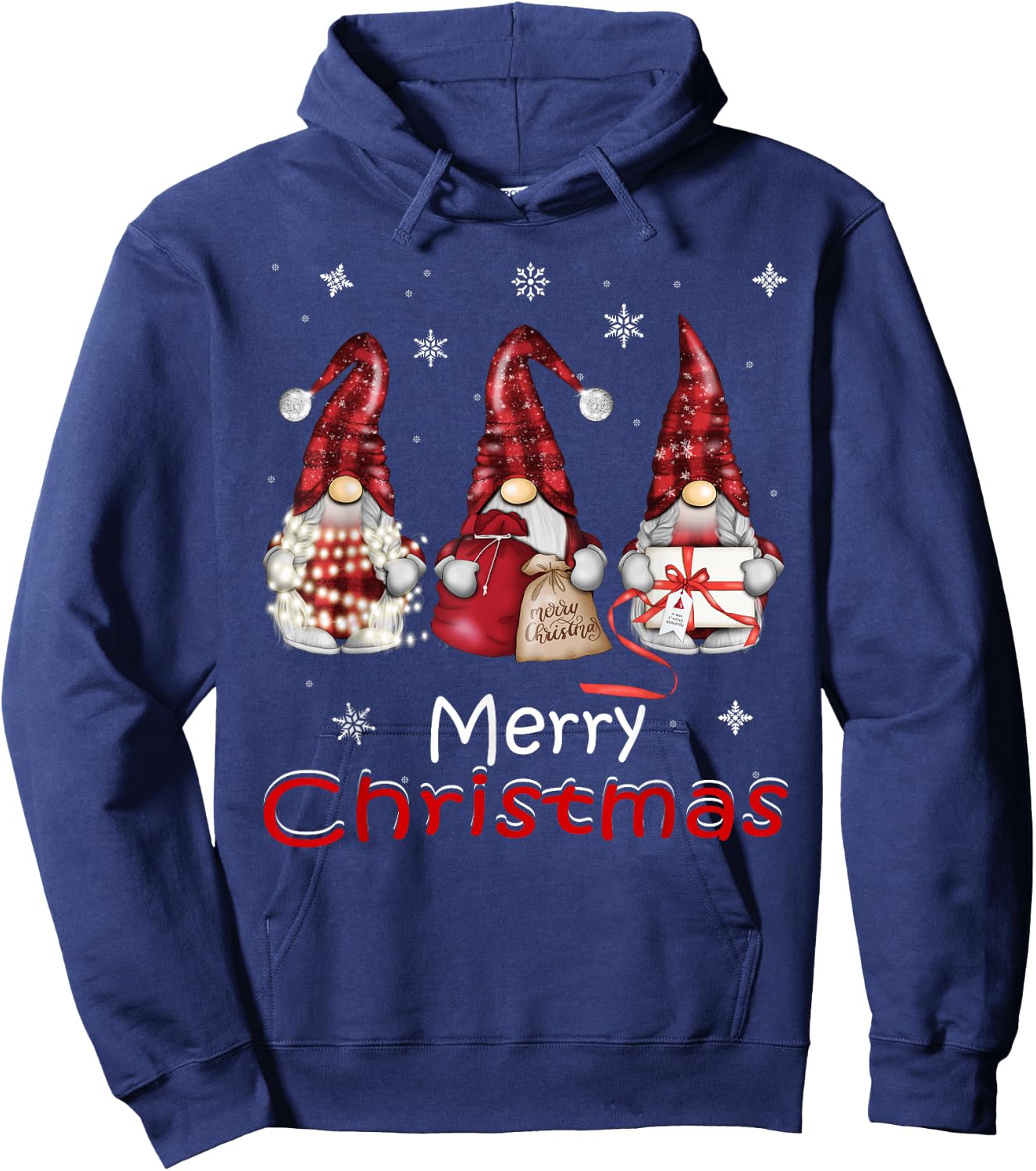 Gnome Gifts Funny Family Christmas Shirts Women 2024 Hoodie - Hoodie | Navy