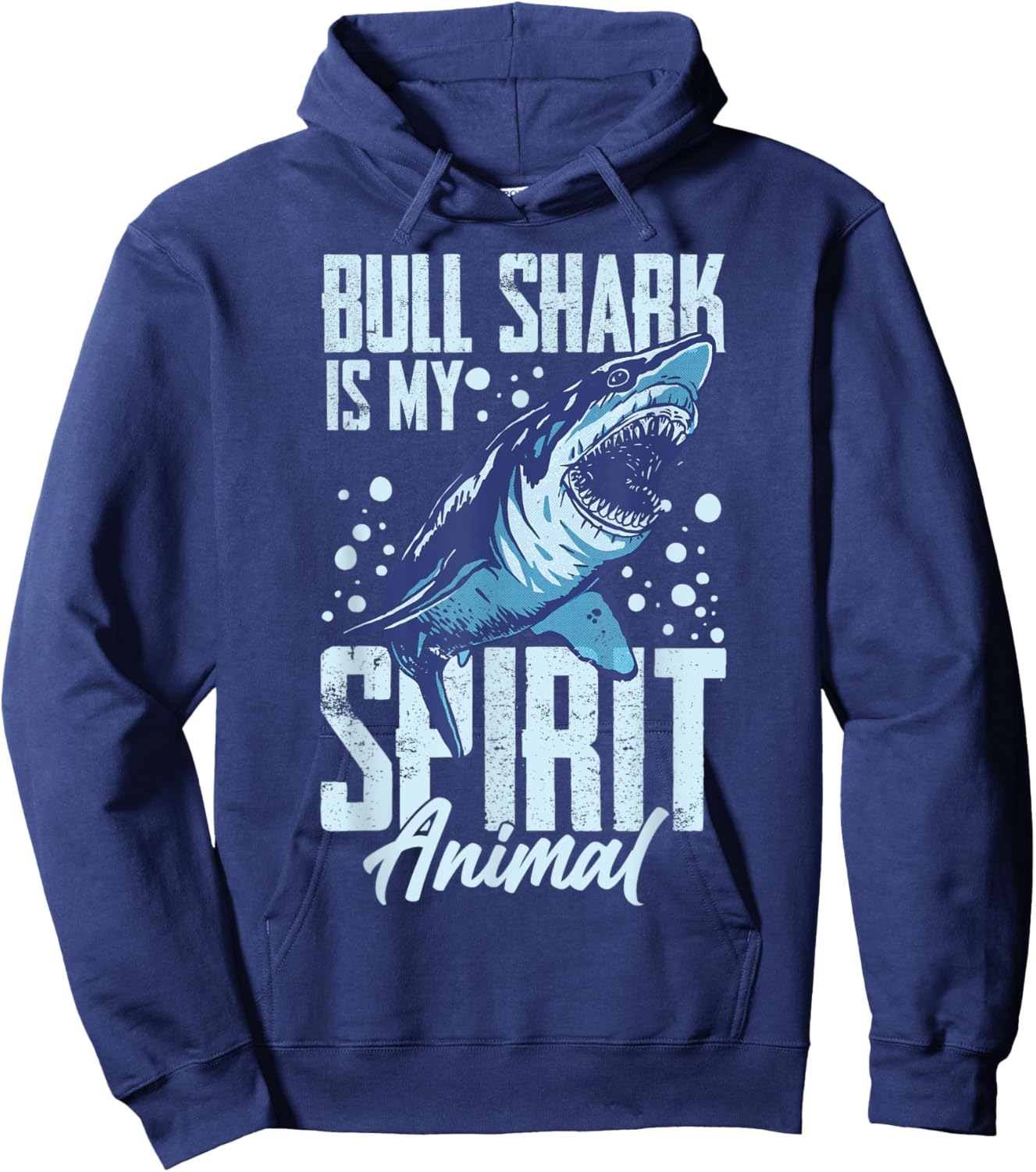 Bull Shark Teeth Animal Funny Ocean Hoodie - Hoodie | Navy