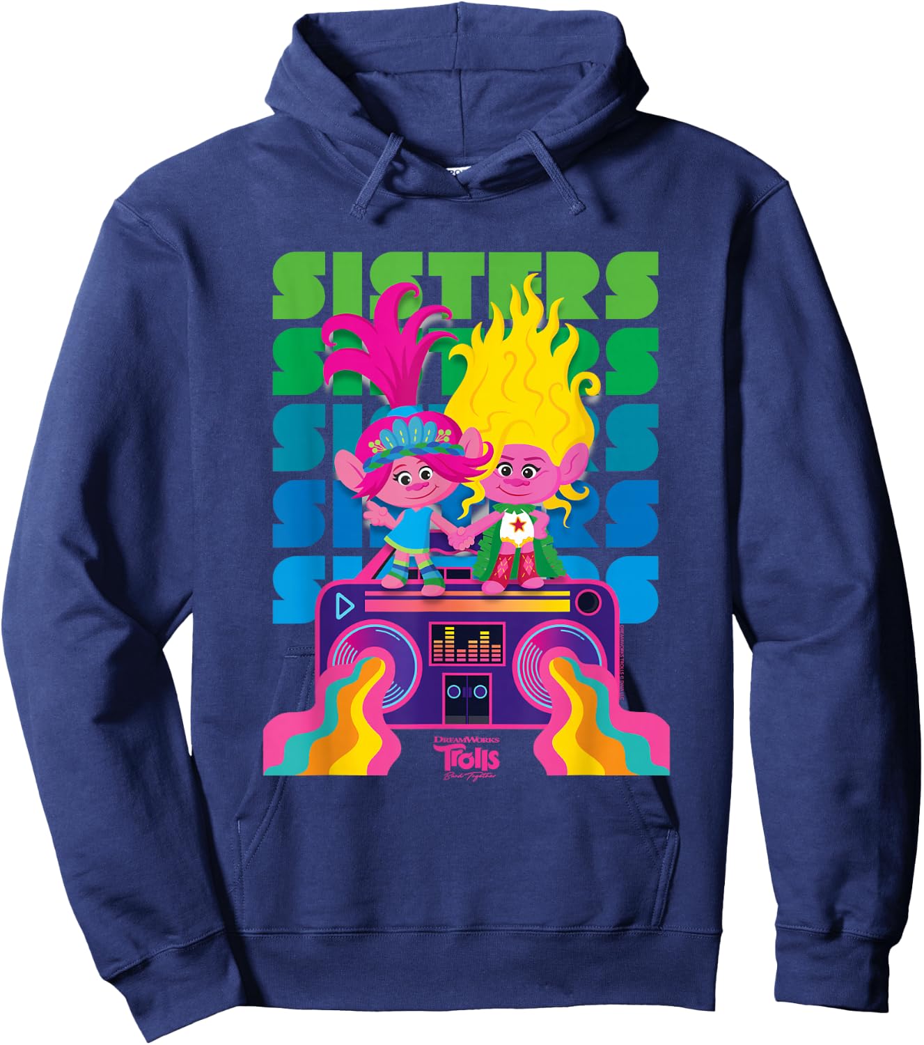 DreamWorks Trolls Band Together Poppy and Viva Sisters Hoodie - Hoodie | Navy
