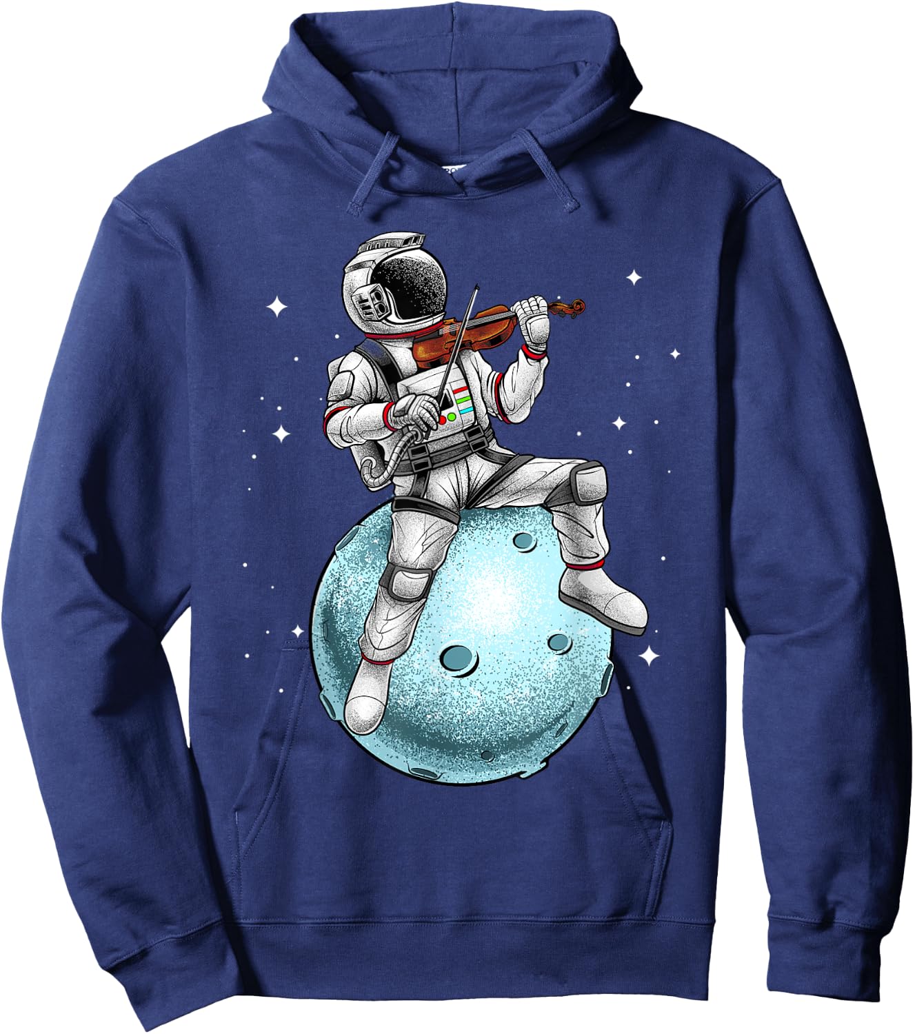 Cool Violin Player Women Astronaut Music Lover Viola Hoodie - Hoodie | Navy