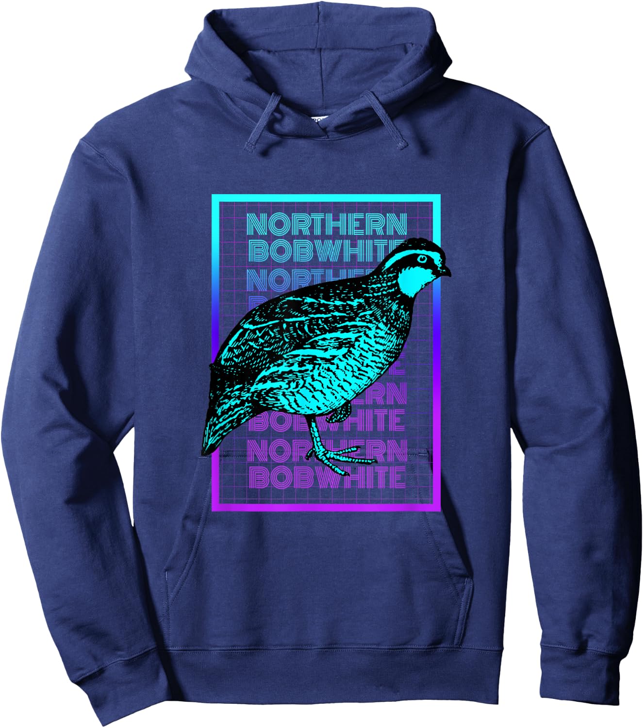 Northern Bobwhite Bird Vintage Retro Northern Bobwhite Hoodie - Hoodie | Navy