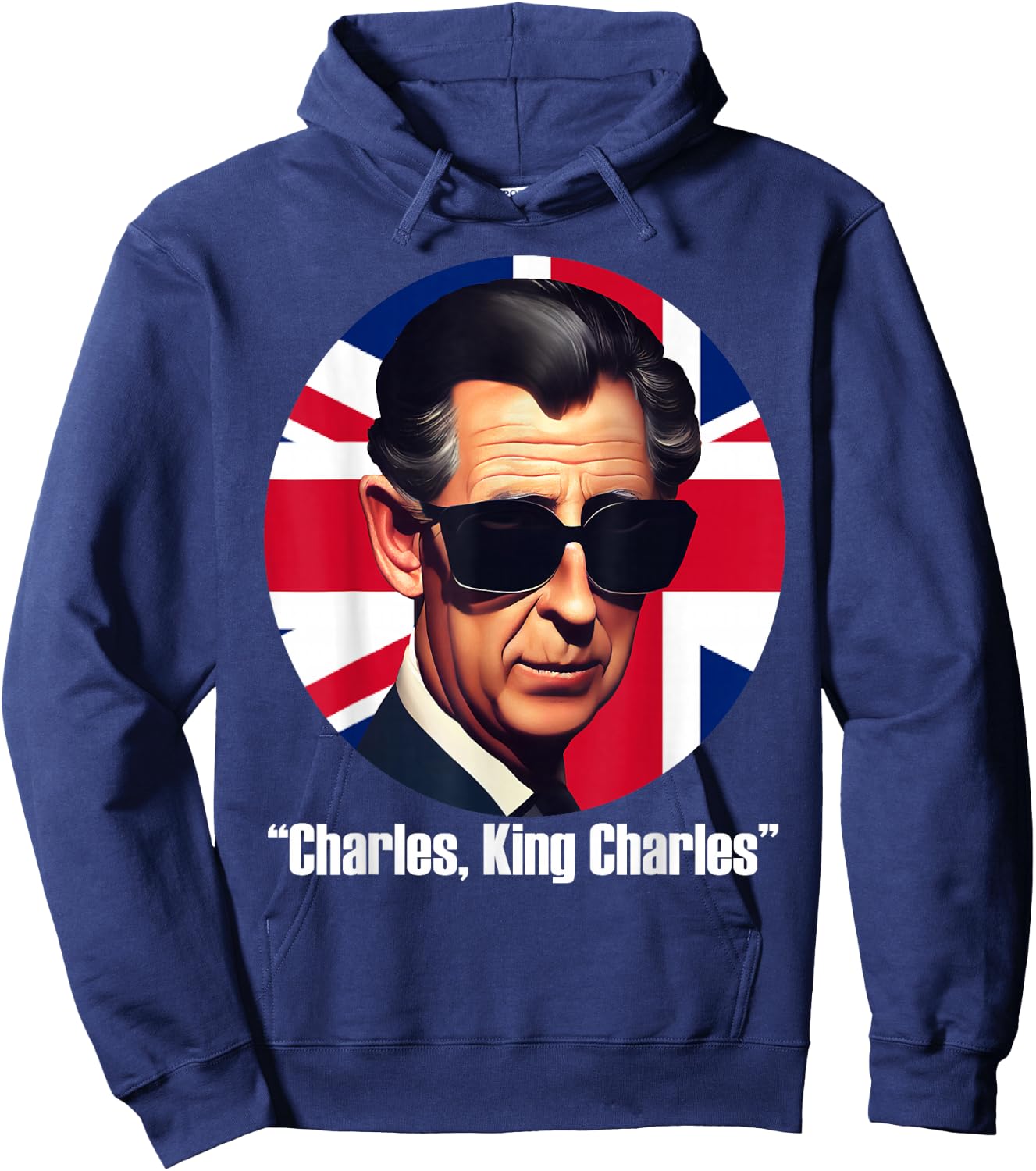King Charles III Royal Coronation Funny British UK Souvenir Hoodie - Hoodie | Navy
