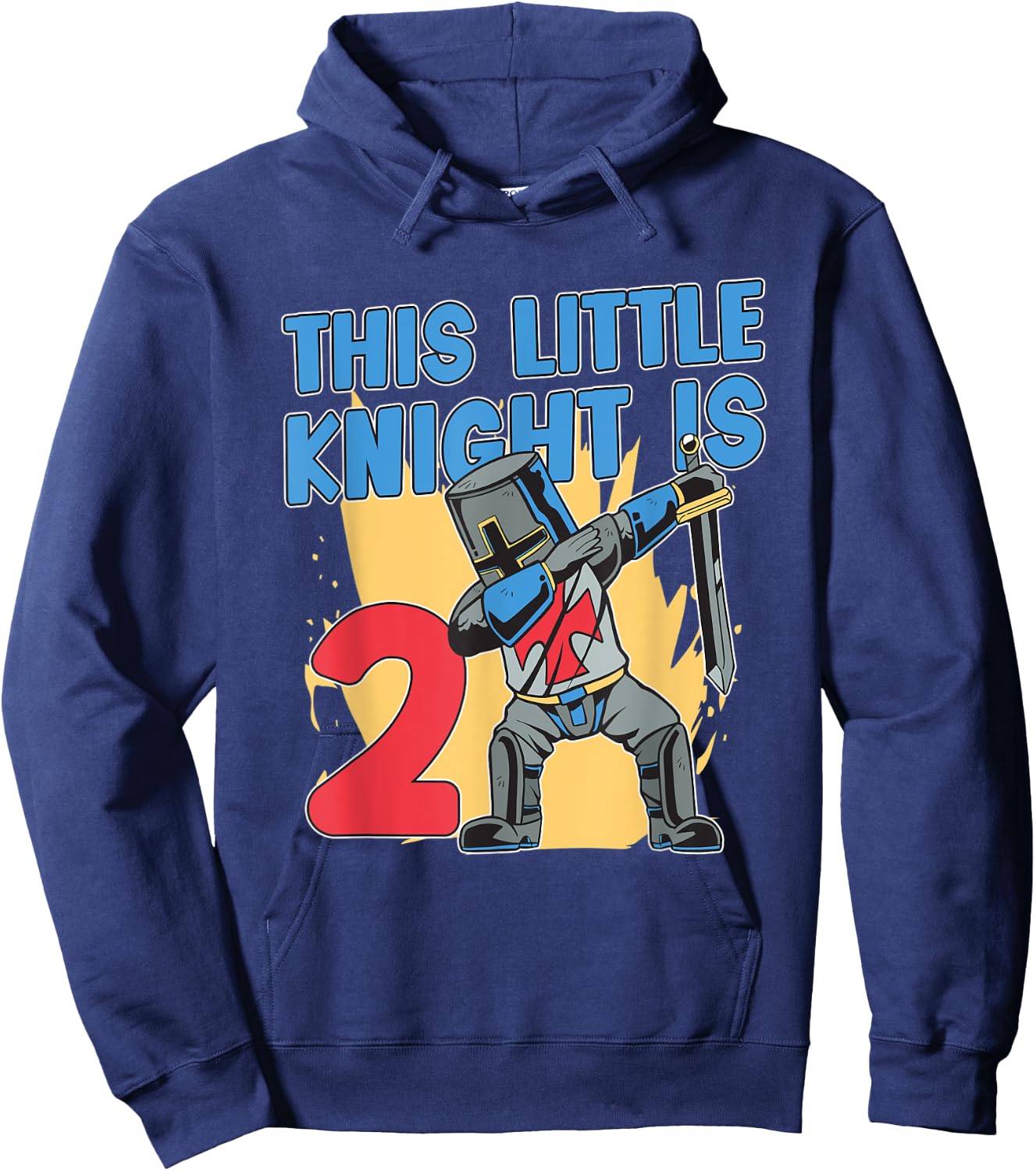 Knight Birthday Shirt For Boys 2nd Knight Birthday Party Hoodie - Hoodie | Navy